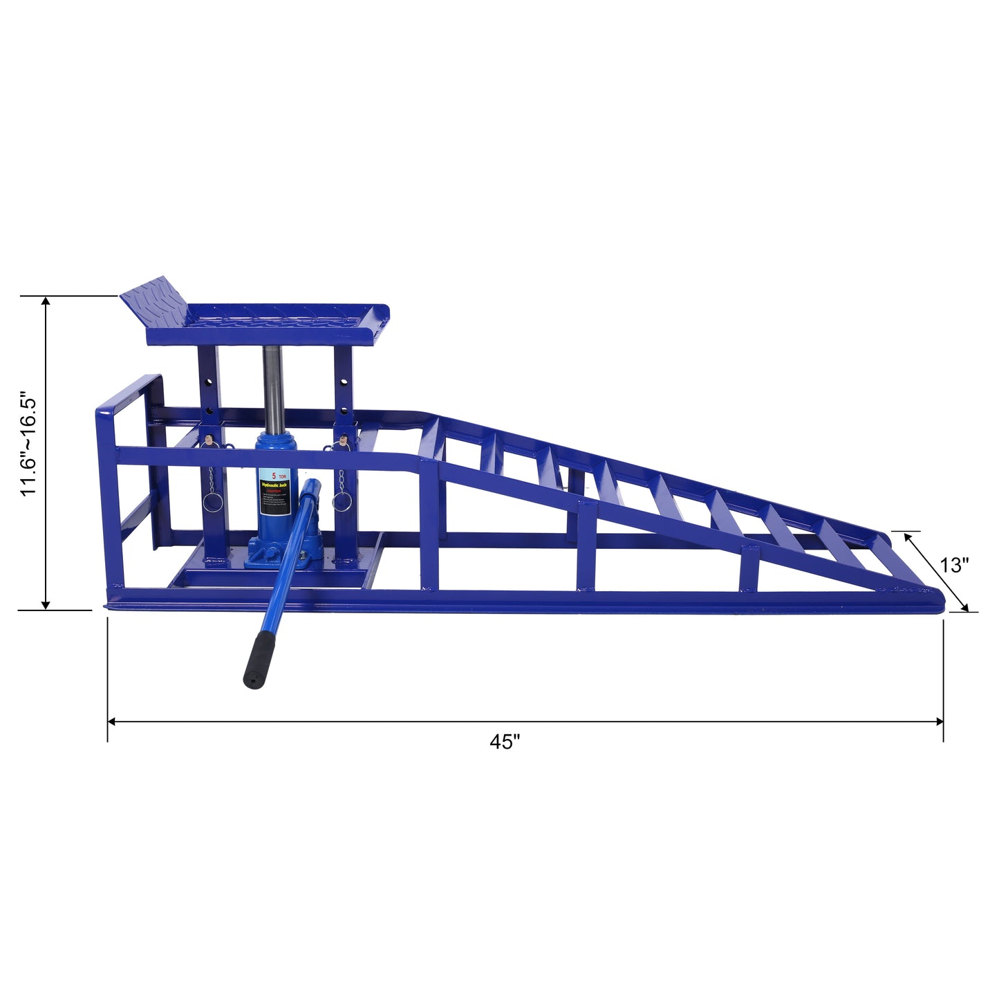 Auto Car Truck Service Ramps Lifts, Garage Car Lift Hydraulic Ramps Black 5 Ton,Automotive Hydraulic Lift Repair Frame Lift(2 Pack) blue