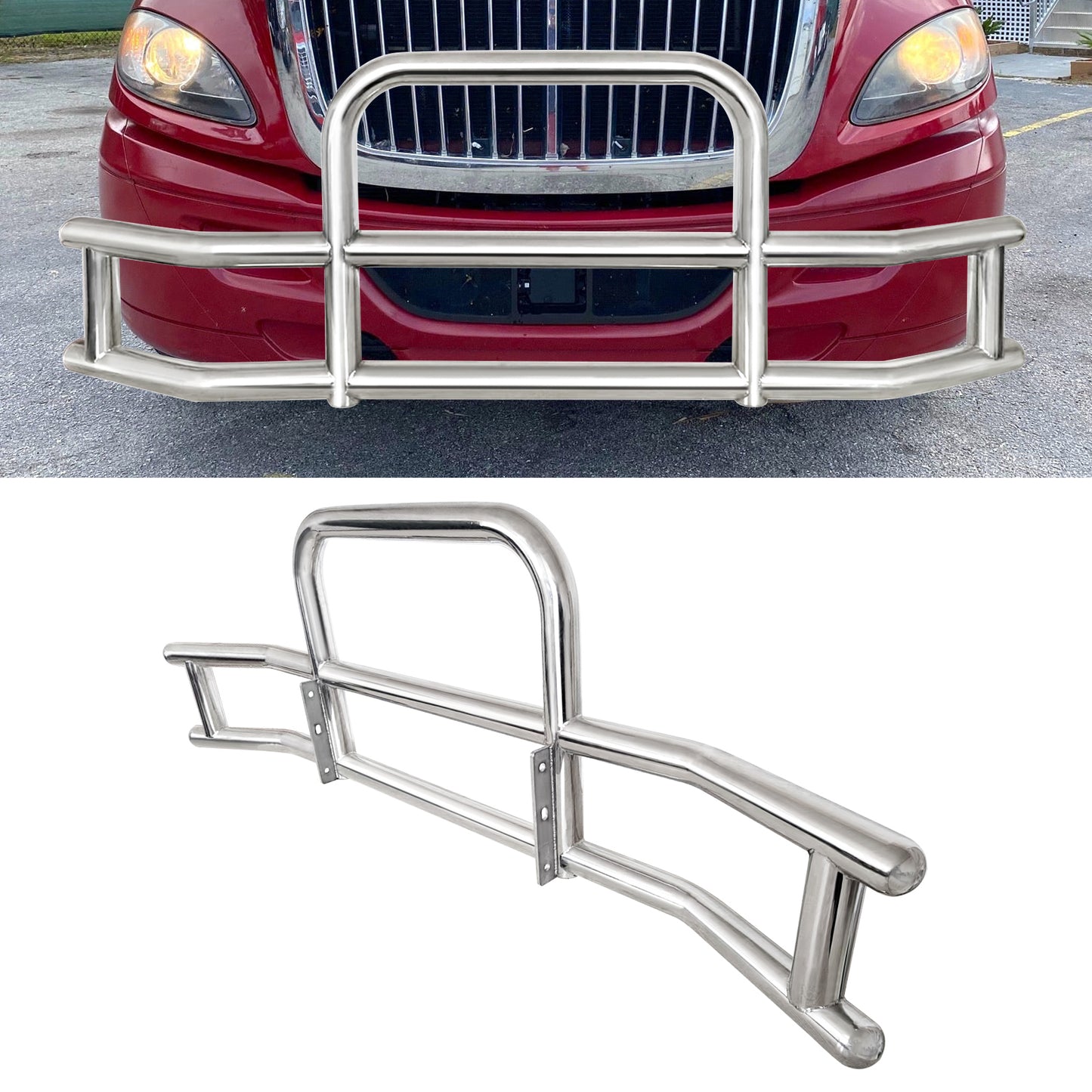 Front Bumper Deer Guard for International Prostar 2008-2016 with Bracket G04020
