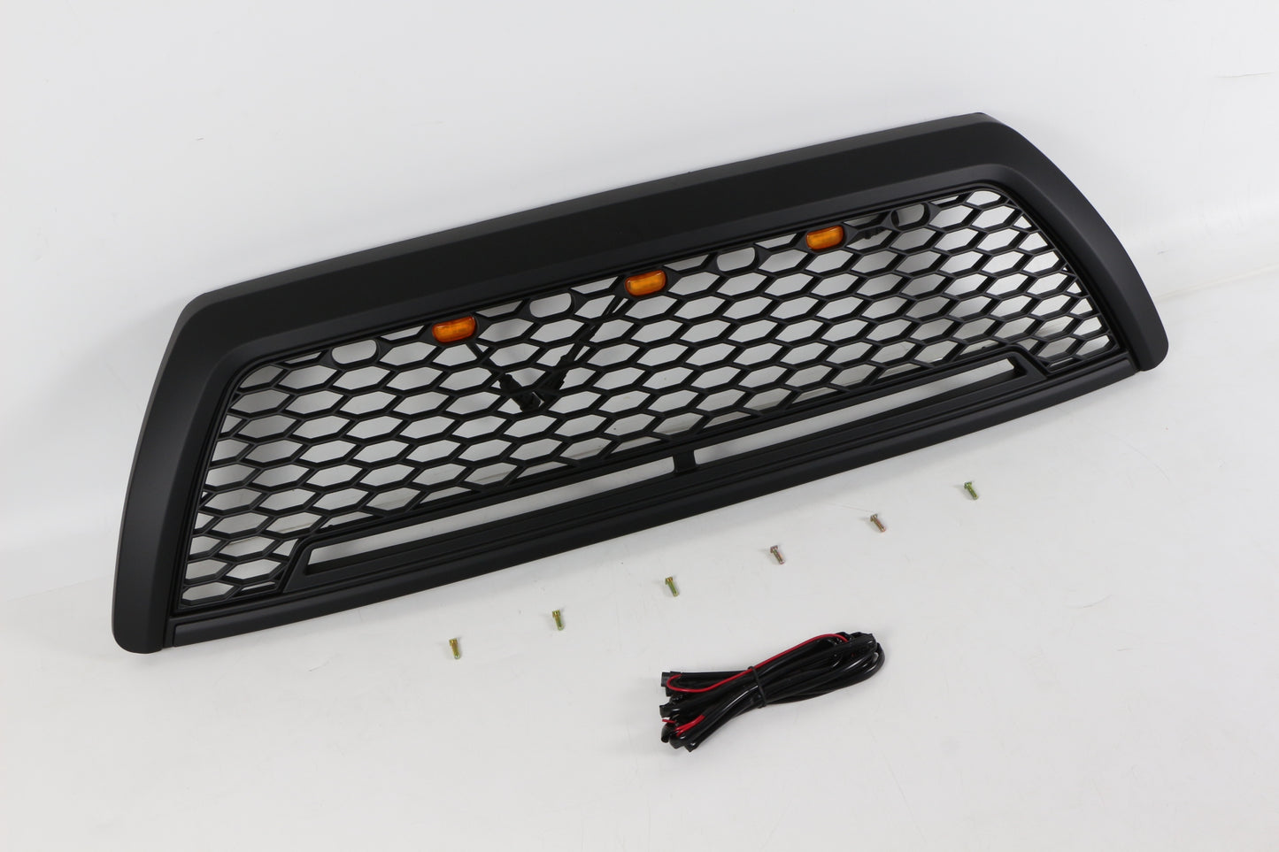 Black Front Grille Fits For Toyota 4 Runner 2006-2009 Honeycomb Grill with Light