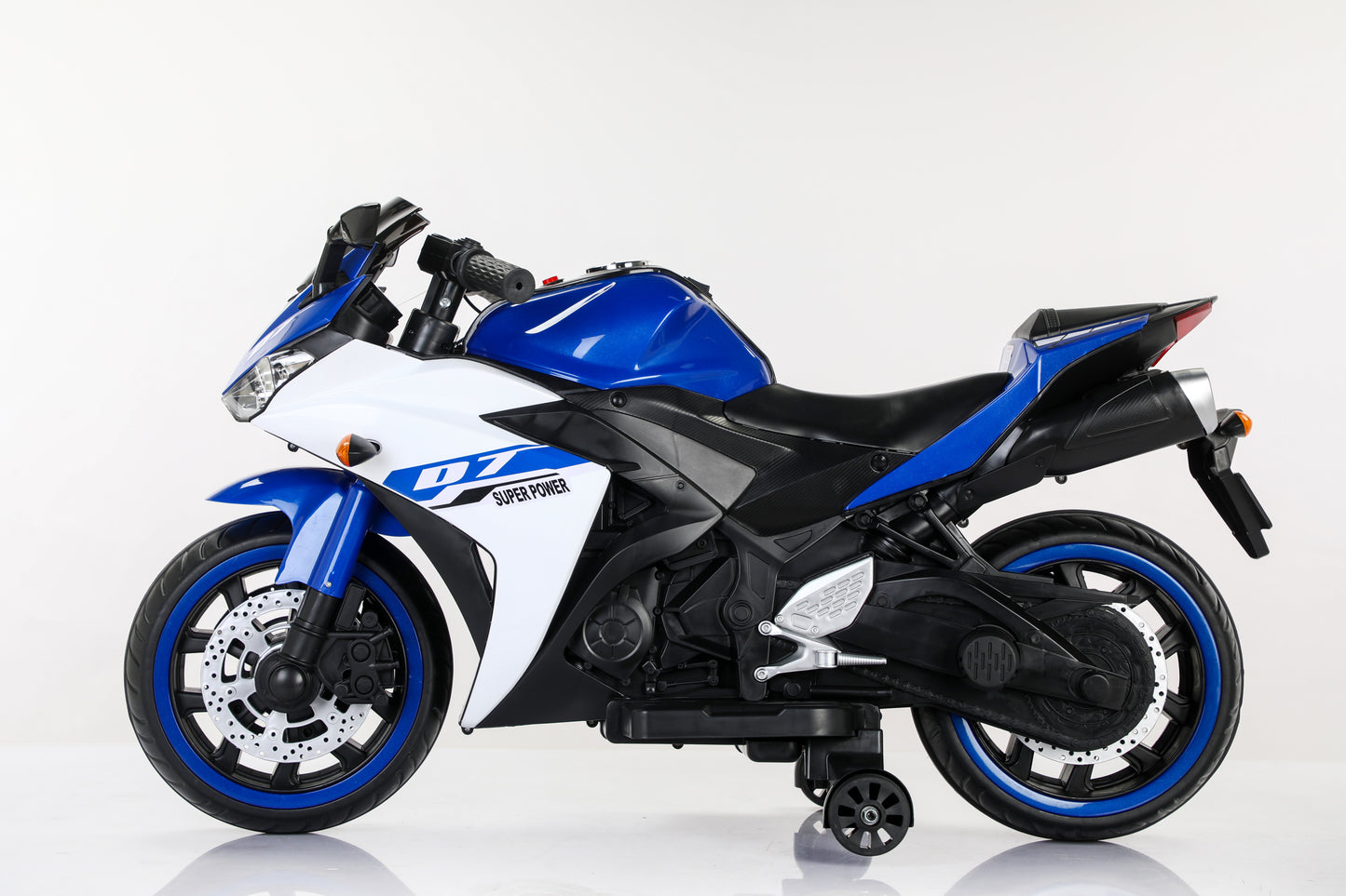 Electric motorcycle/ 12 V Kids toys motorcycle/Kids electric car/electric ride on toys for 3 4 5 6 years Boys Girls with Training Wheels/manual throttle/ drive by hand/Lighting wheels