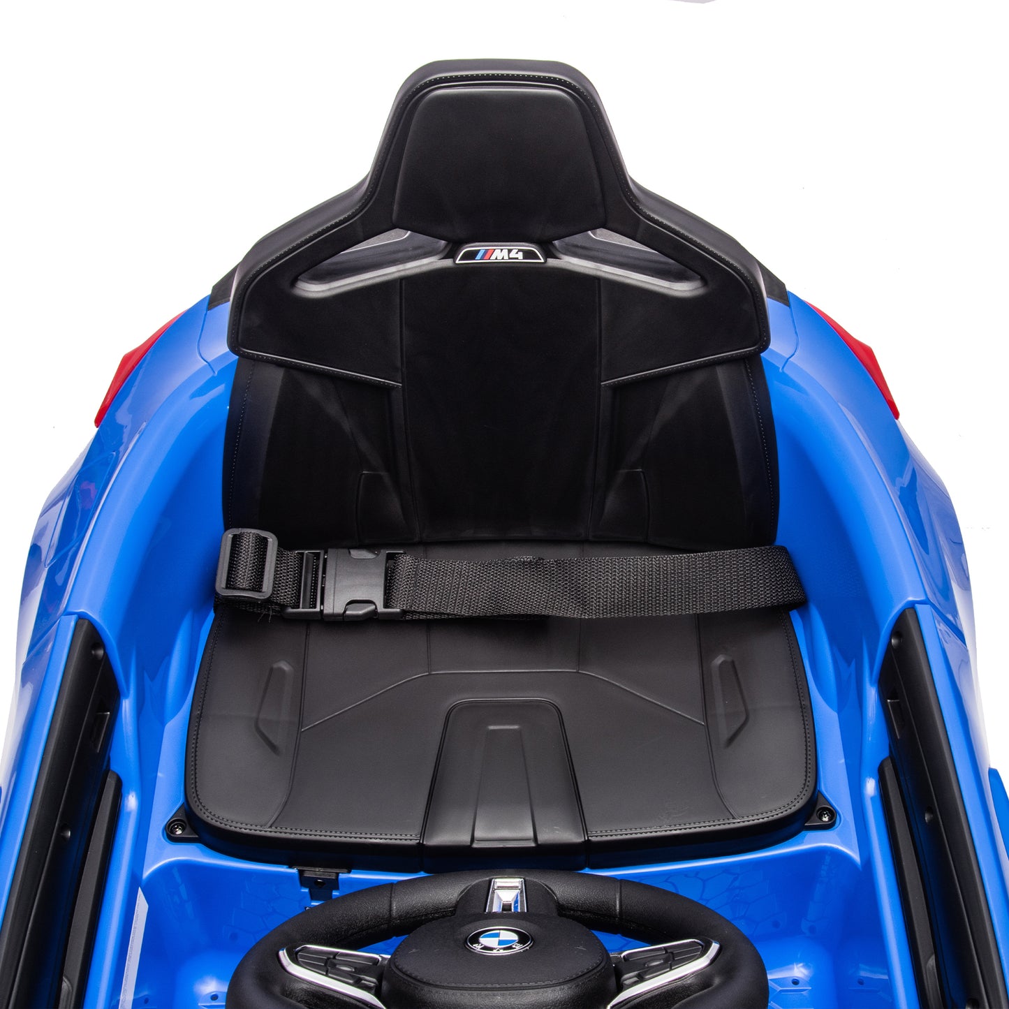 BMW M4 12v Kids ride on toy car 2.4G W/Parents Remote Control,Three speed adjustable,Power display, USB,MP3 ,Bluetooth,LED light,story,A handle with wheels and a pull, easy to carry