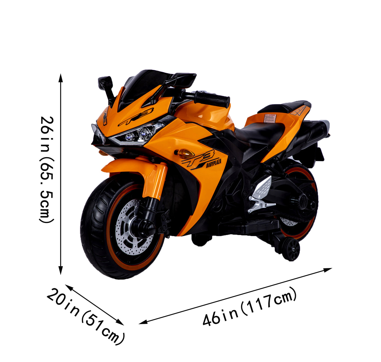 Electric motorcycle/ 12 V Kids toys motorcycle/Kids electric car/electric ride on toys for 3 4 5 6 years Boys Girls with Training Wheels/manual throttle/ drive by hand/Lighting wheels