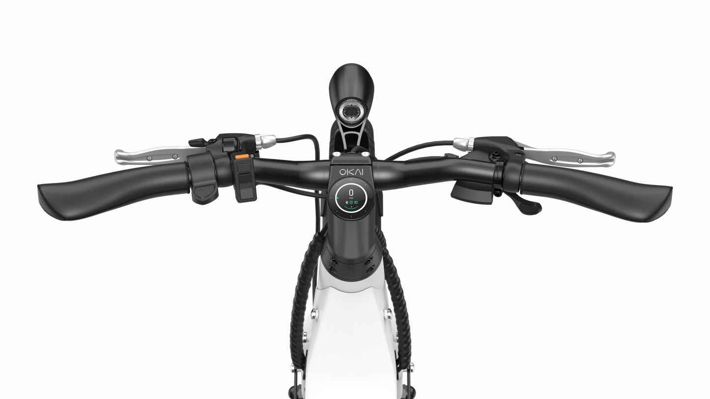 Electric Bike w/ 40 Miles Max Operating Range and 25 mph Max Speed - White