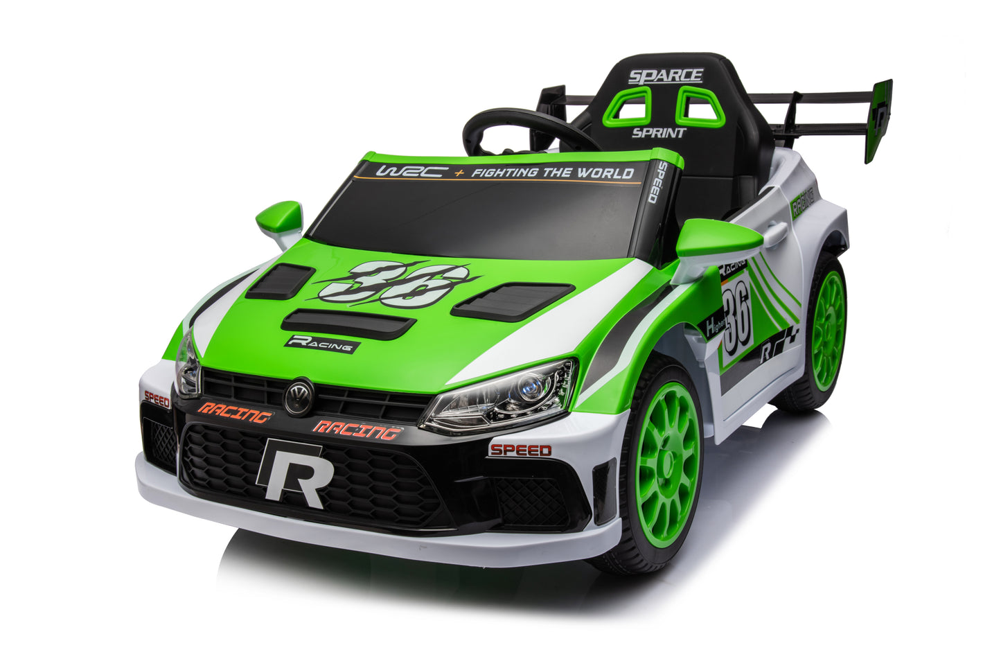 12V4A 20W*2 one button start, forward and backward, high and low speed, music, front light, power display, two doors can open, 2.4G R/C, seat belt four wheel absorber KIDS RIDE ON CAR