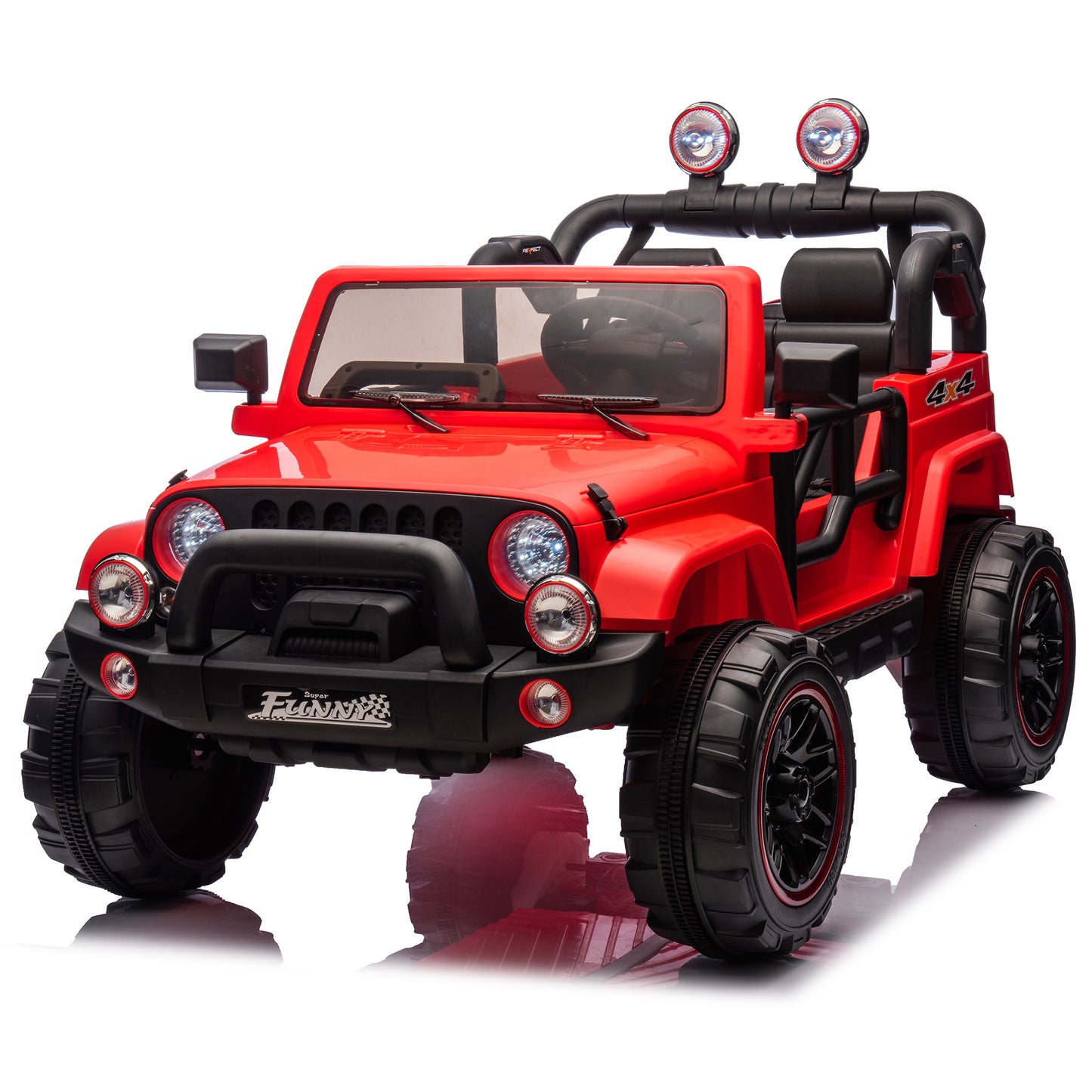 24V Kids Ride On Electric Car W/Parents Control,Seat width 19.09in,2WD,Rear suspension,Trunk storage,Portable pull rod,Light&Searchlight,Bluetooth,USB,Provide a speed of 2.5-4MPH for Kids Aged 3-8.