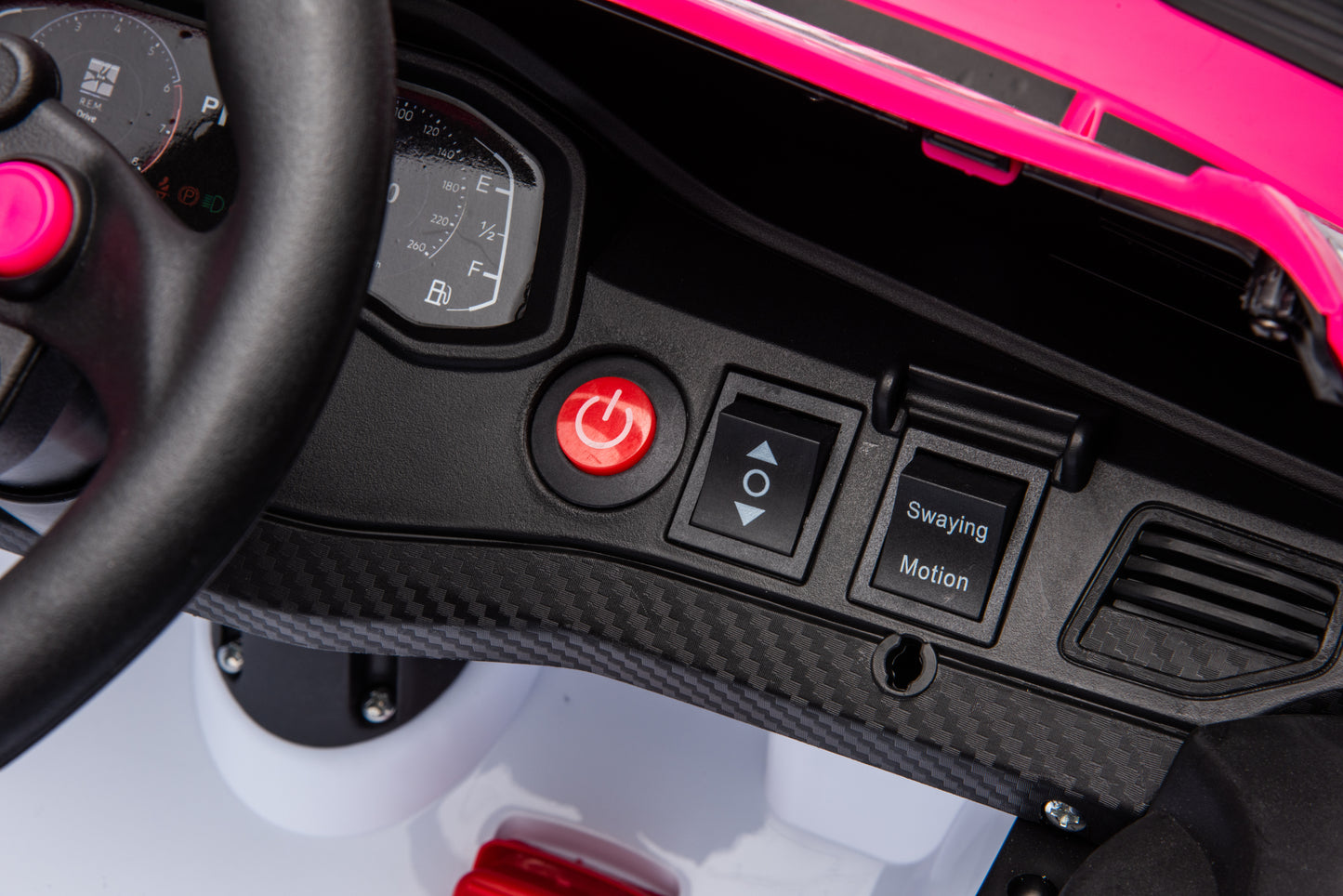 12V4A 20W*2 one button start, forward and backward, high and low speed, music, front light, power display, two doors can open, 2.4G R/C, seat belt four wheel absorber KIDS RIDE ON CAR