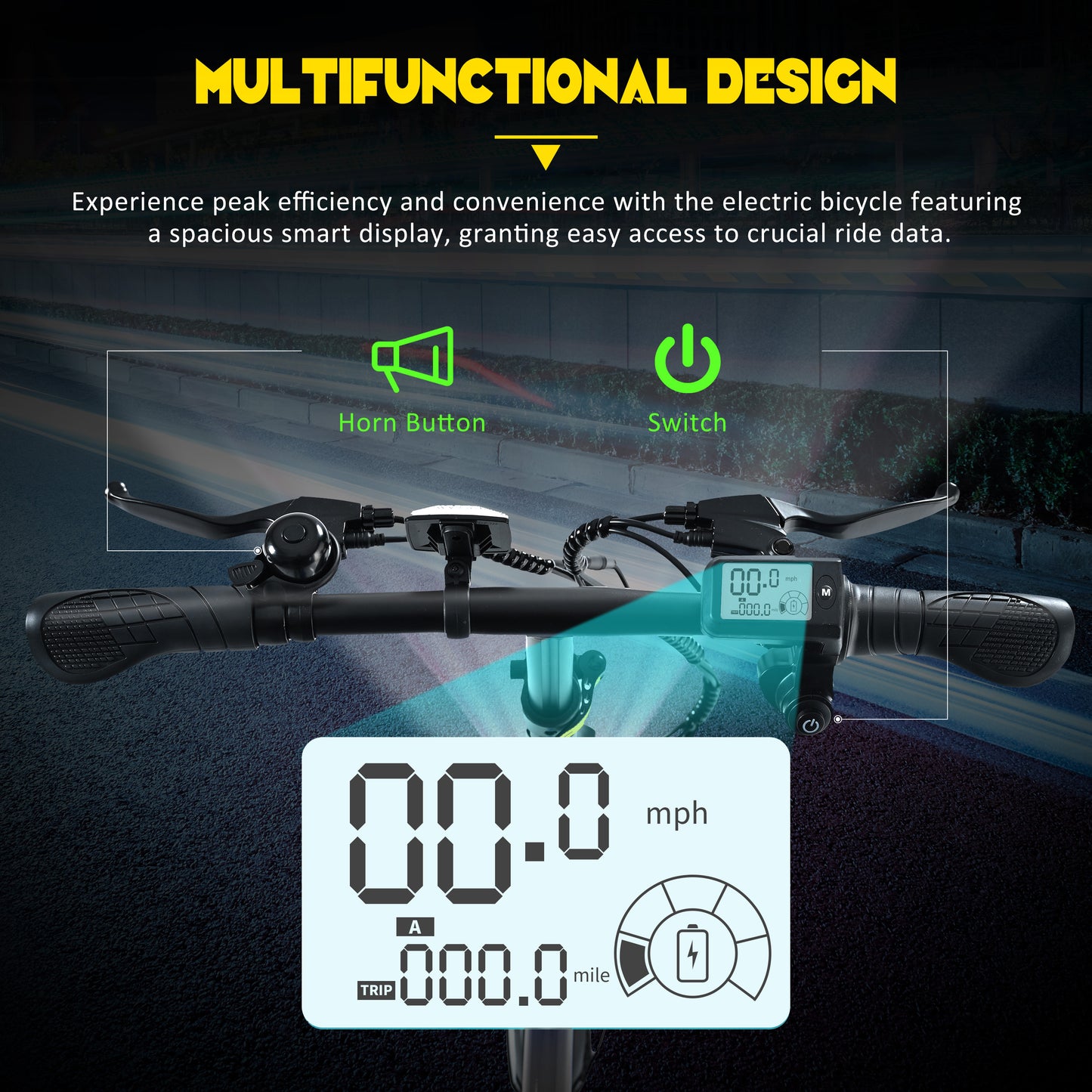 Adult Electric Bicycles 500 W Motor 15.5 MPH Max Speed, 16inch Tire, 42 V 10.4 AH Removable Battery for Electric Bike, Multi-Shock Absorption, City Commuter, Fold able Adult Electric Bicycle