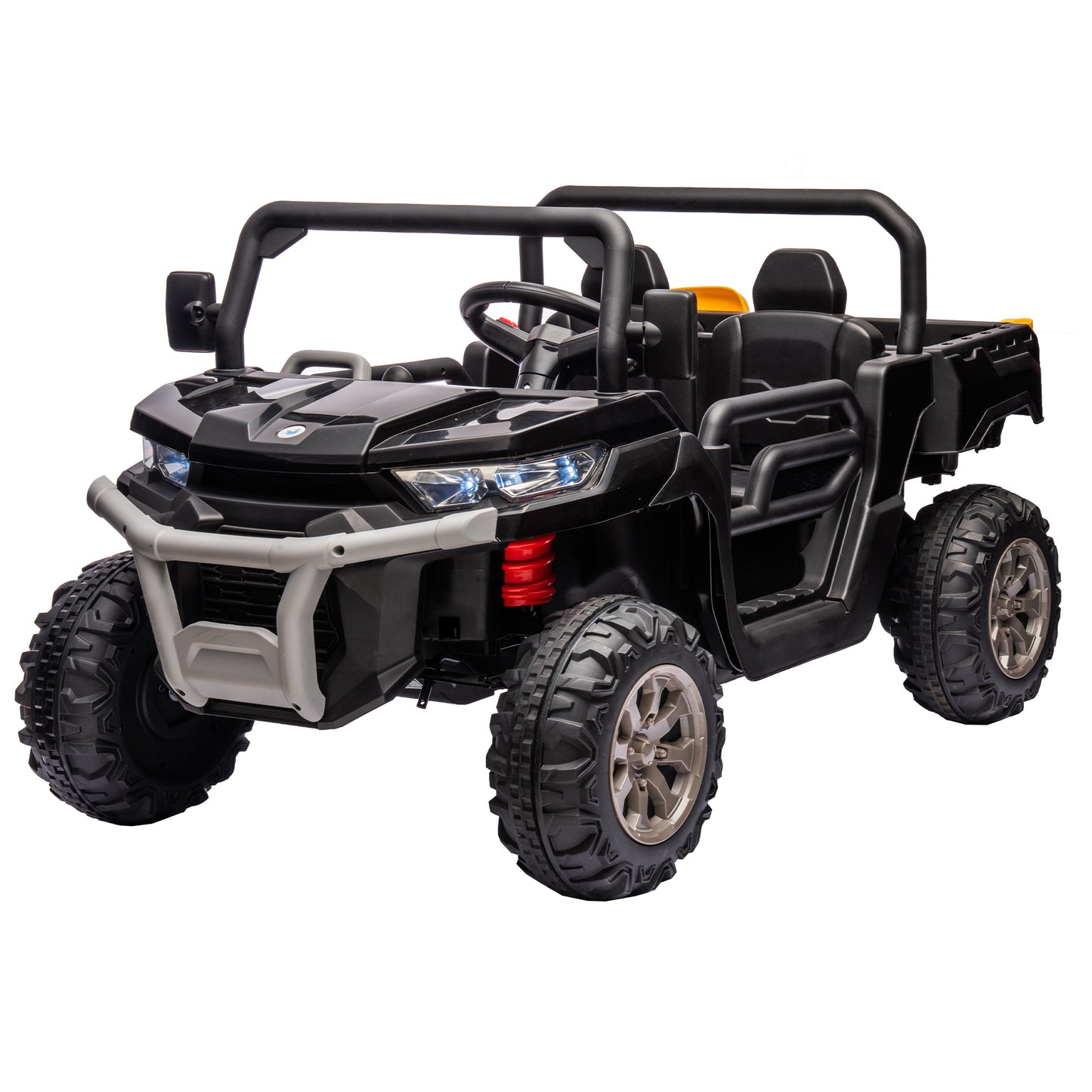 24V Ride On Truck 2 Seater Ride On UTV with 2x200W Motor Ride On Dump Truck with Dump Bed/Shovel Ride On Car with Remote Control Electric Vehicle with Non-slip tyre for Boys Girls