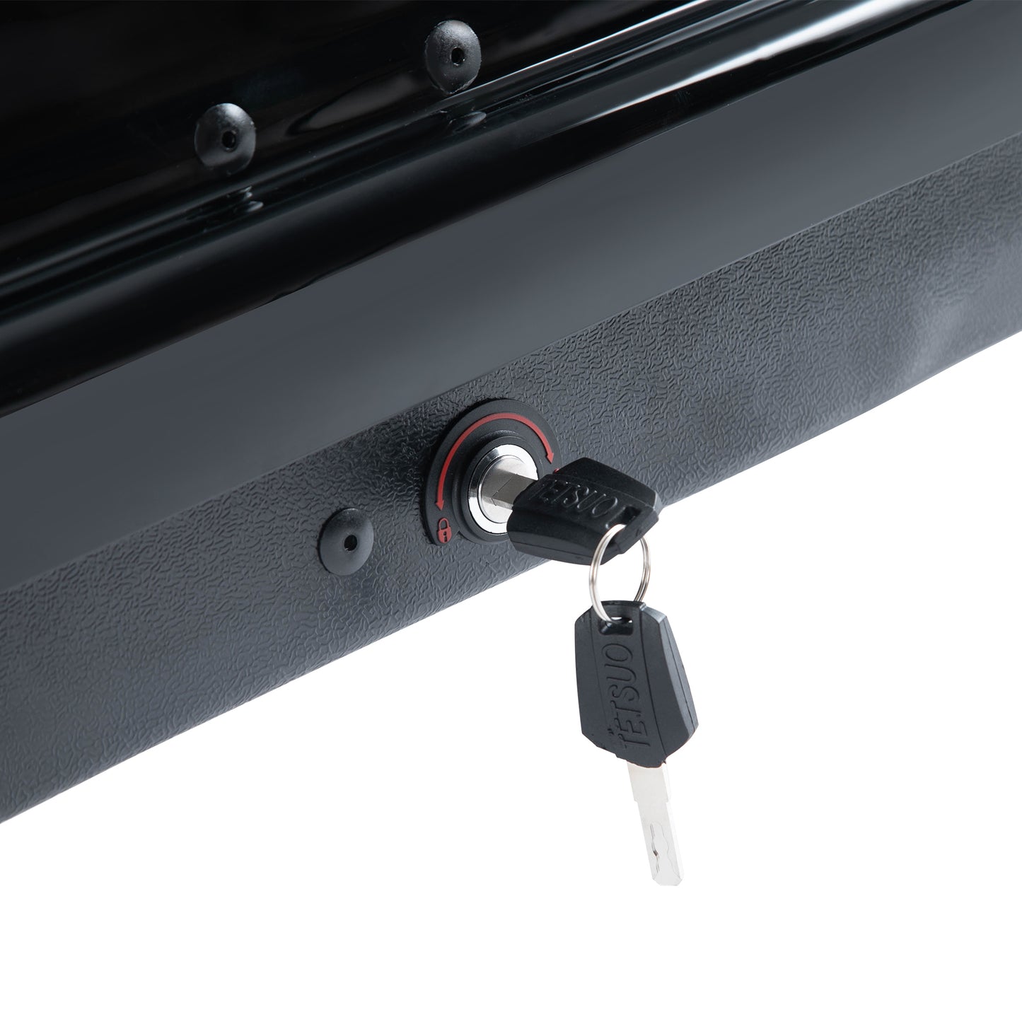 VISRACK Hard Shell Roof Cargo Carrier with Security Keys, Roof Box, Cargo Box, 56 (L) x 30 (W) x 13.7(H) Inches, 13 Cubic Feet (Tool-Free Install), BLACK