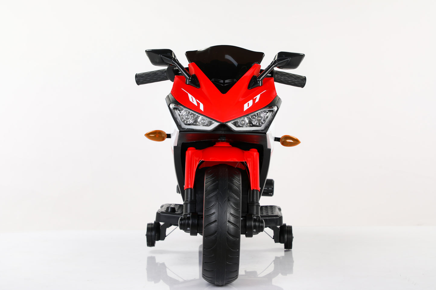 Electric motorcycle/ 12V Kids toys motorcycle/Kids electric car/electric ride on toys for 3 4 5 6 years Boys Girls with Training Wheels/manual throttle/ drive by hand/Lighting wheels