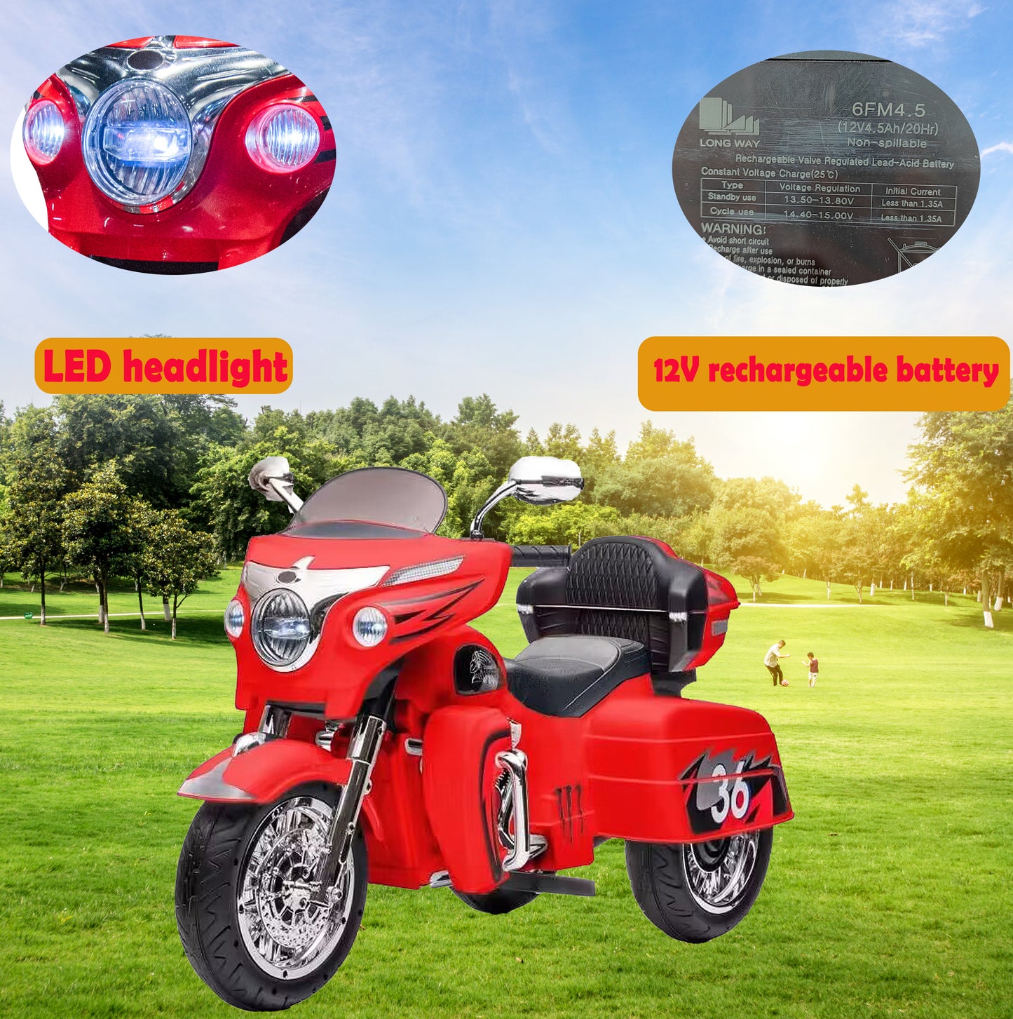 kids motorcycle,ride on motorcycle,Kids Electric motorcycle 12V two seat motorcycle for kids, Motorbike for Kids with Key start /3 wheels Headlight/Storage Box/ two motor/ two seat