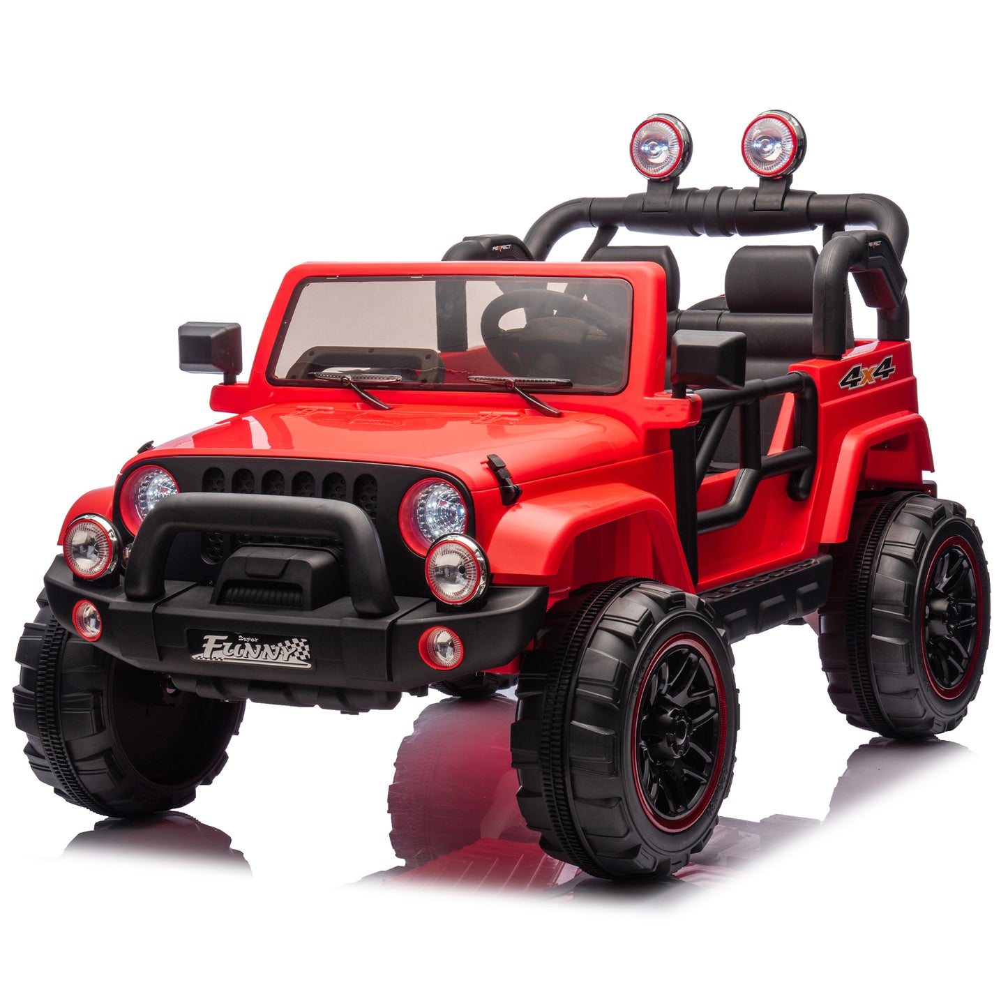 24V Kids Ride On Electric Car W/Parents Control,Seat width 19.09in,2WD,Rear suspension,Trunk storage,Portable pull rod,Light&Searchlight,Bluetooth,USB,Provide a speed of 2.5-4MPH for Kids Aged 3-8.
