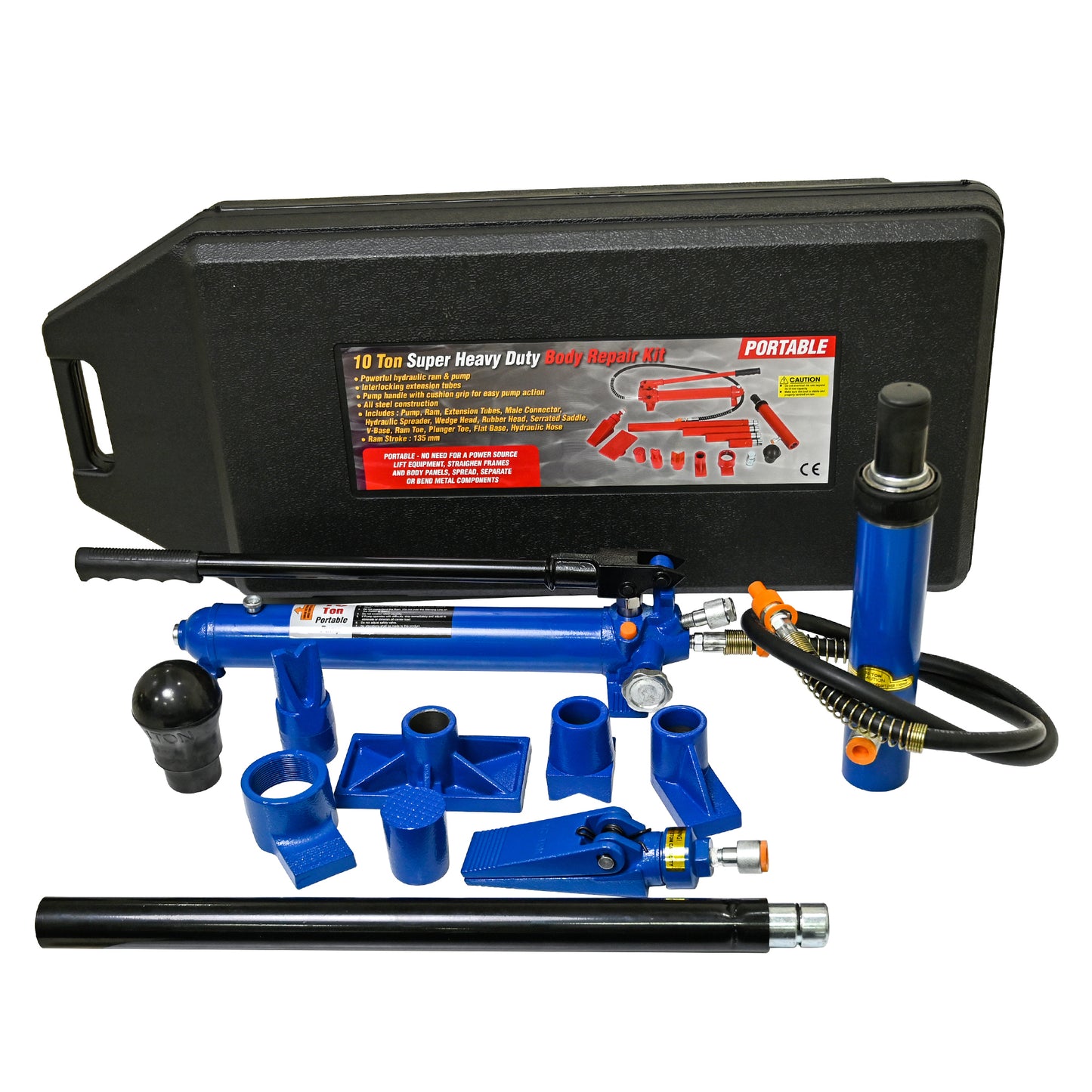10 Tons of Portable Hydraulic Equipment Components-BLACK+BLUE