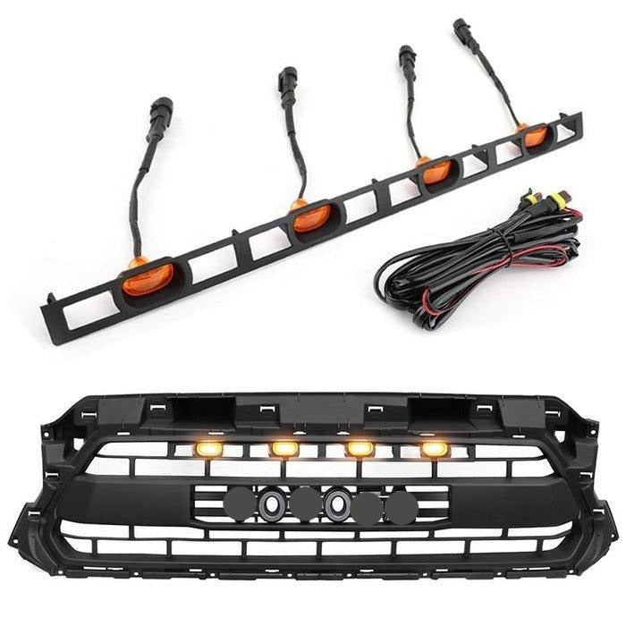 Front Grille For 2012 2013 2014 2015 2nd Gen Toyota Tacoma Trd Pro Grill With Amber Lights Matte Black