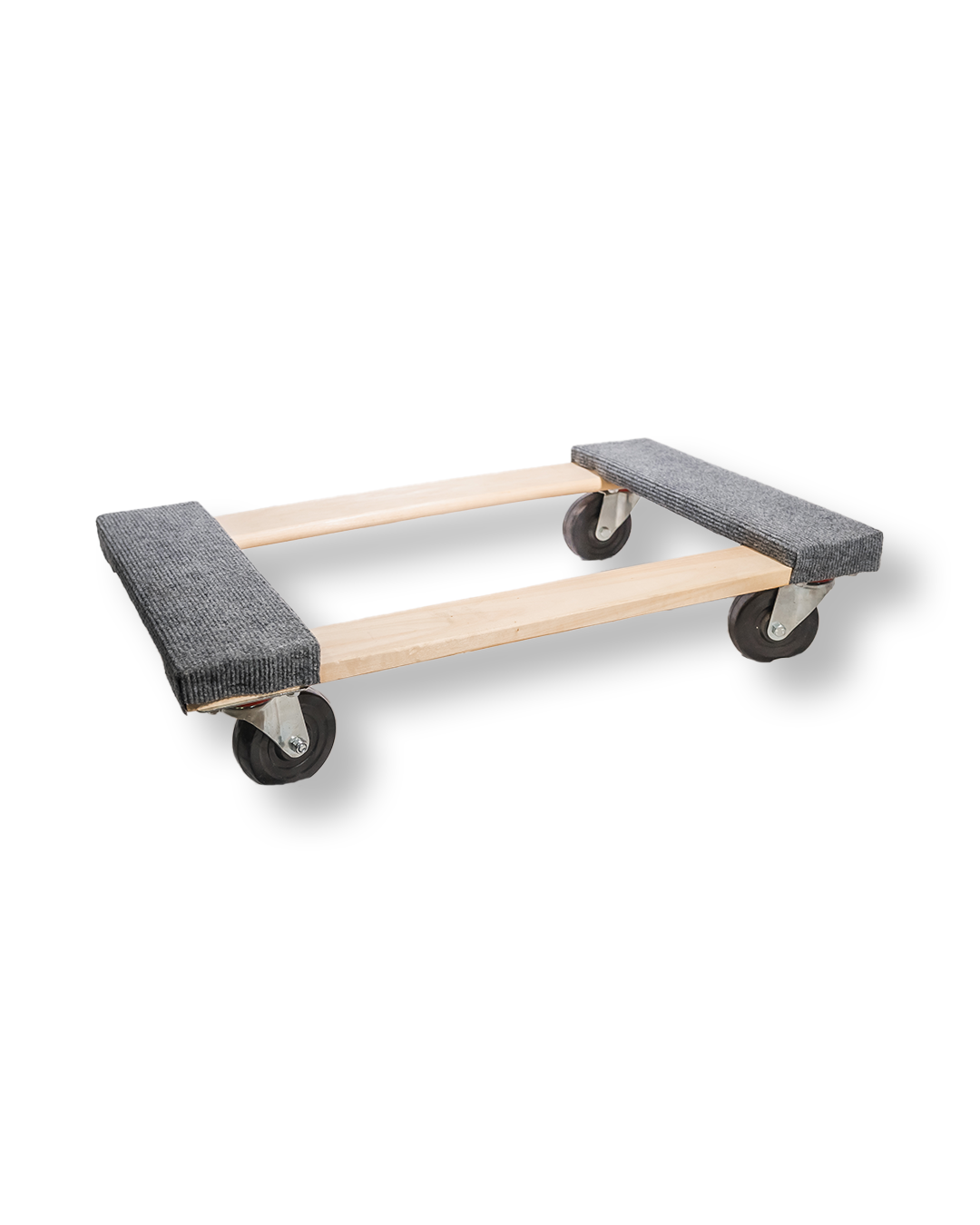 Hardwood 18' x 30' Carpeted Dolly with 4' Hard Rubber Wheels