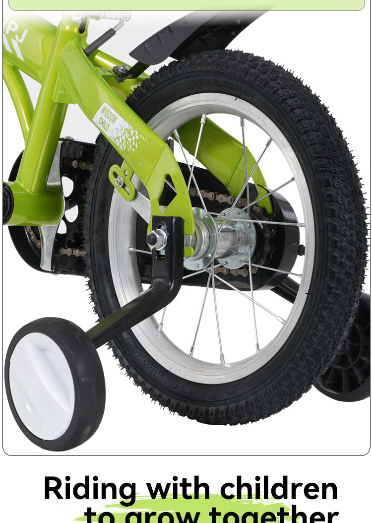 FKZNPJ 18 inch sporty kids bike with training wheels and stand Adjustable saddle Suitable for boys and girls aged 5-10 years tall Height 45-57 inches Available in a variety of colors