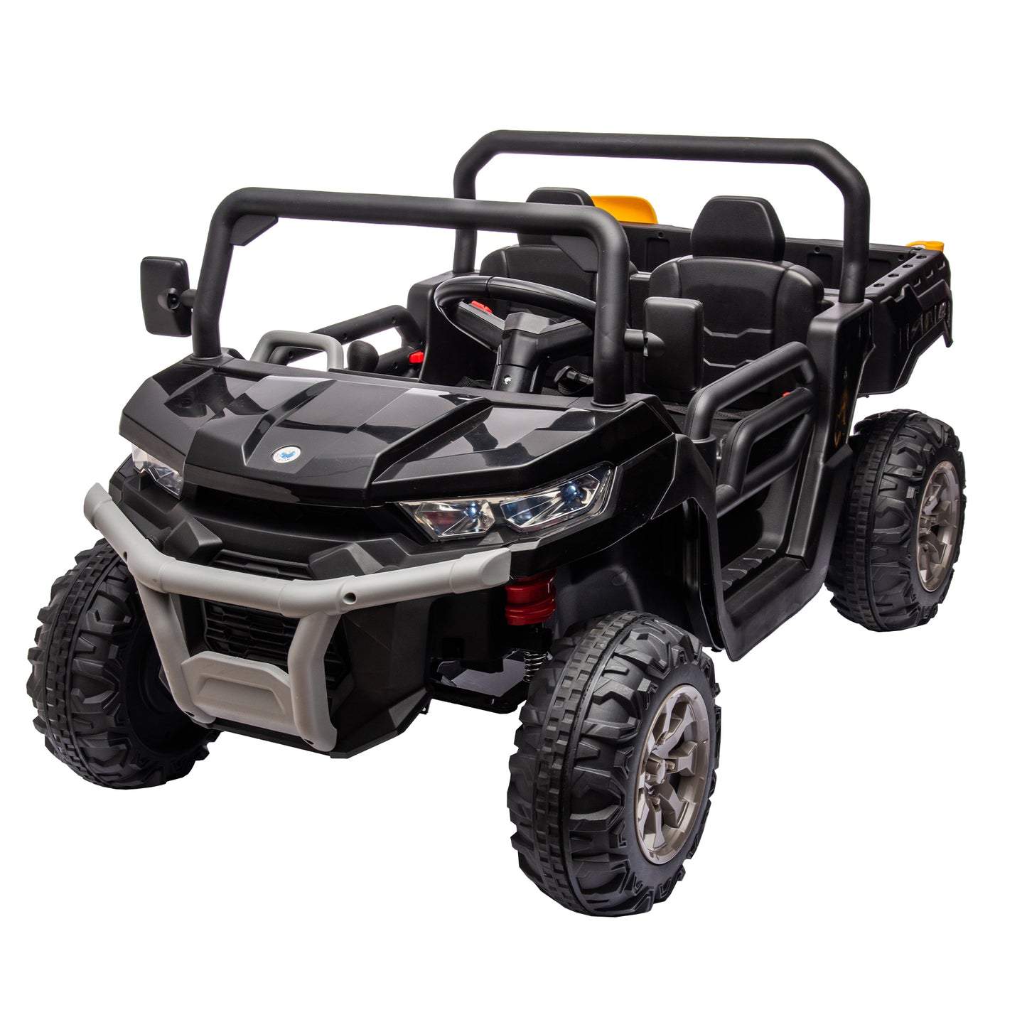 24V Ride On Truck 2 Seater Ride On UTV with 2x200W Motor Ride On Dump Truck with Dump Bed/Shovel Ride On Car with Remote Control Electric Vehicle with Non-slip tyre for Boys Girls