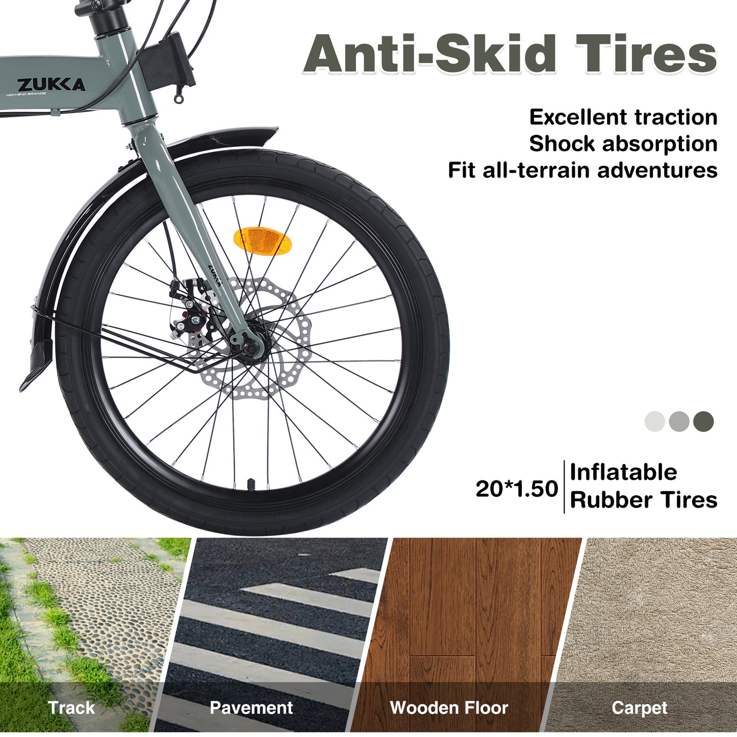 20" Folding Bike Steel Frame 7 Speed City Bike