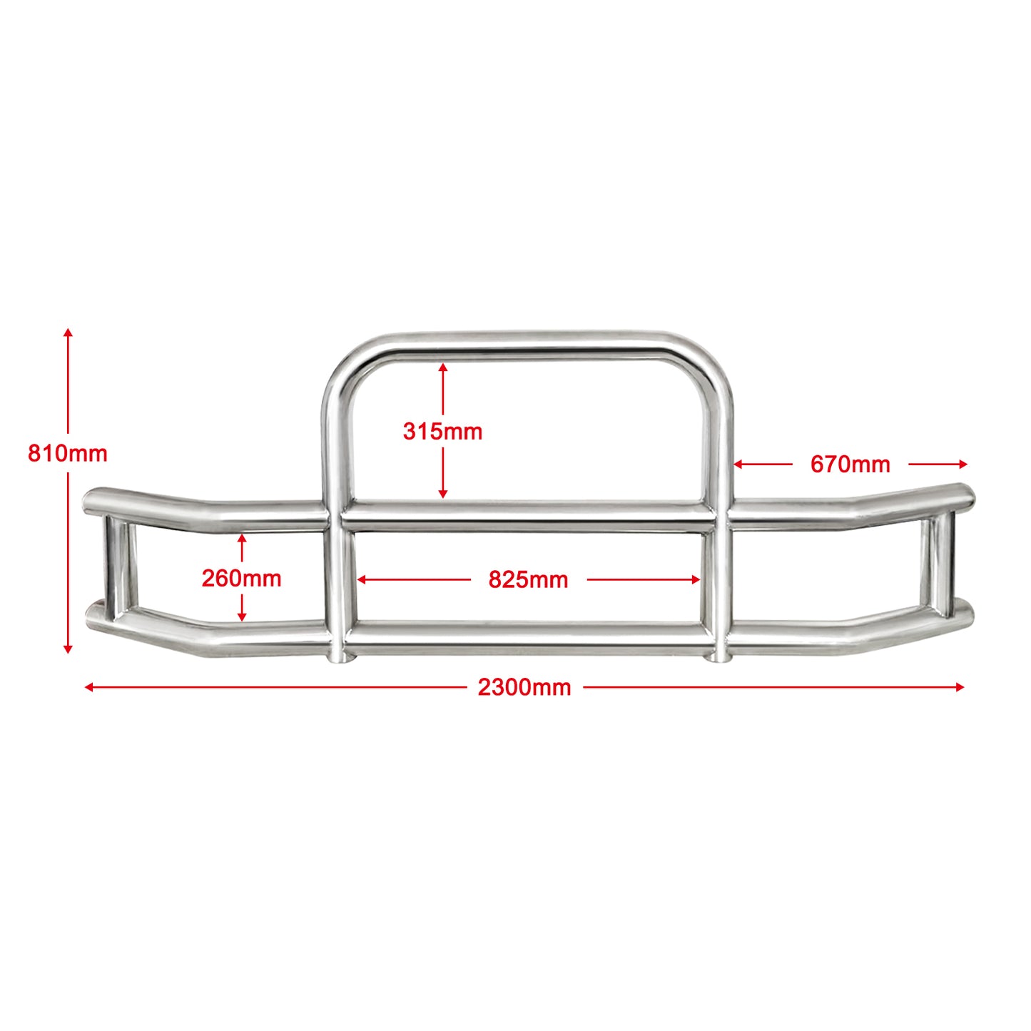 Front Bumper Deer Guard for Volvo VN/VNL 2004-2017 with Bracket G04020
