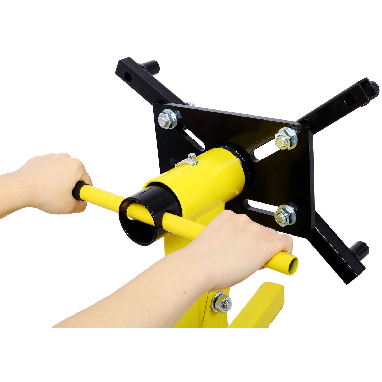 Folding Engine Stand 2000 LBS Capacity Motor Hoist 360 Degree Adjustable Mounting Head Dolly Mover Auto Repair Rebuild Jack