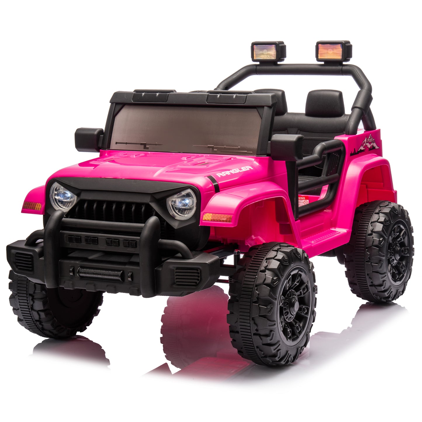 12V Kids Ride On Electric Car W/Parents Control,Dual drive, Four-wheel Suspension,With music,Bluetooth,MP3,USB,with headlights, steering wheel quick release,Slow start for Kids Aged 2-4.