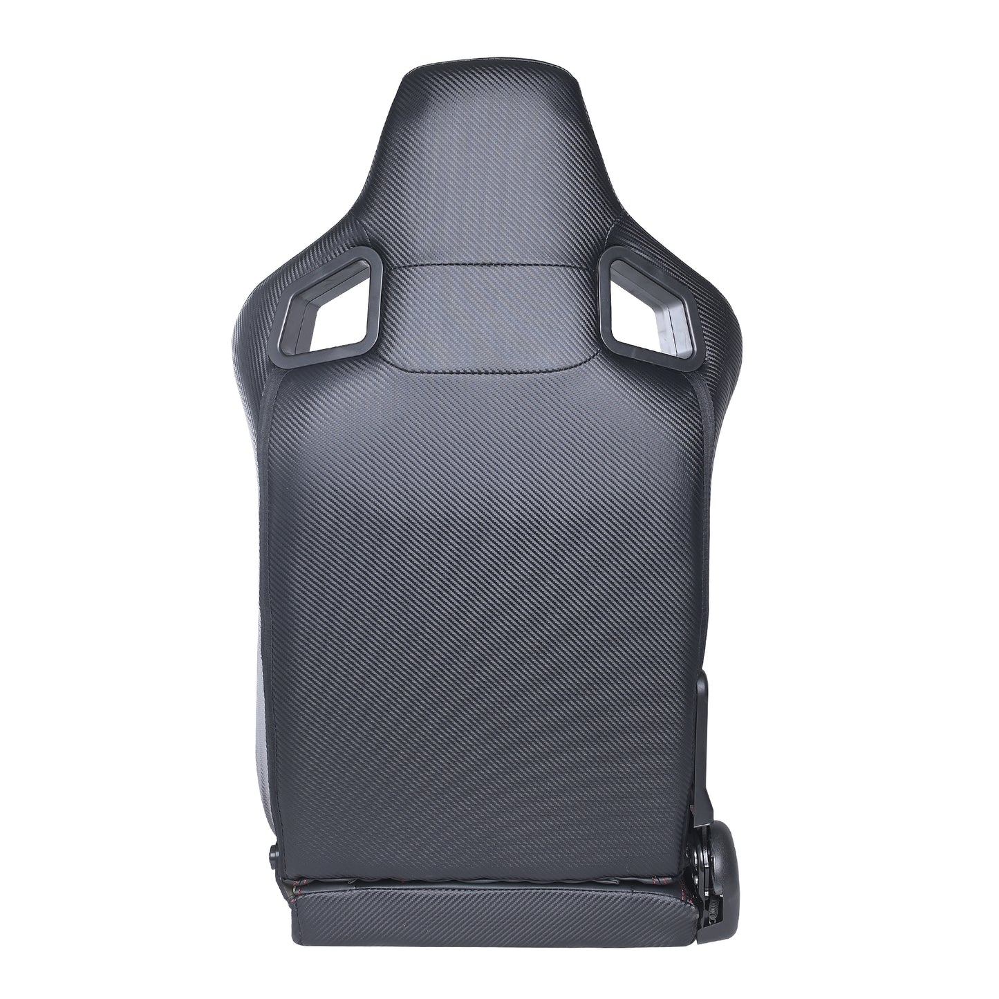 RACING SEAT ALL BLACK SIMULATOR LEATHER WITH DOUBLE SLIDER 2PCS