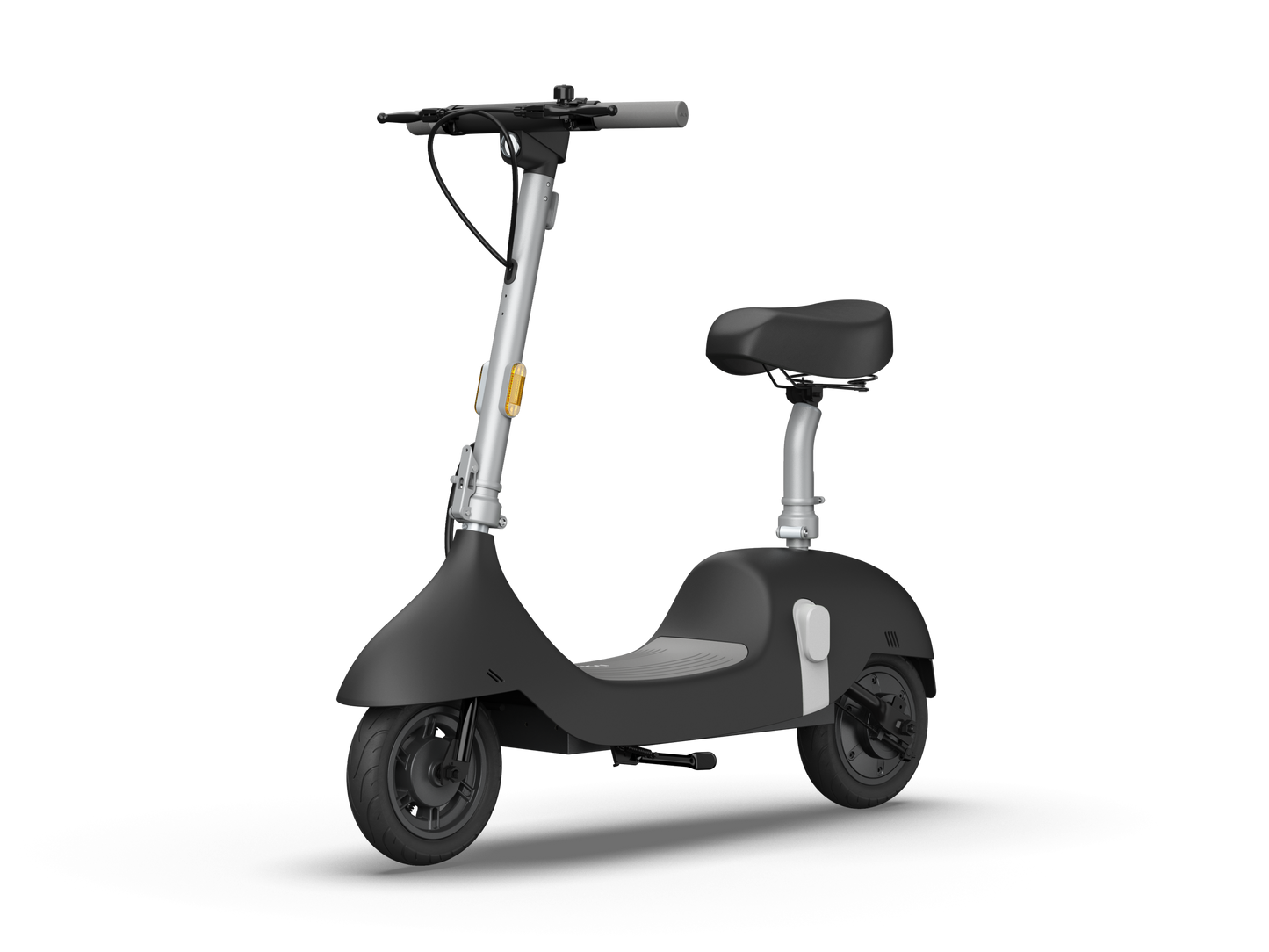 Electric Scooter with Foldable Seat w/35 Miles Operating Range & 15.5mph Max Speed - Black