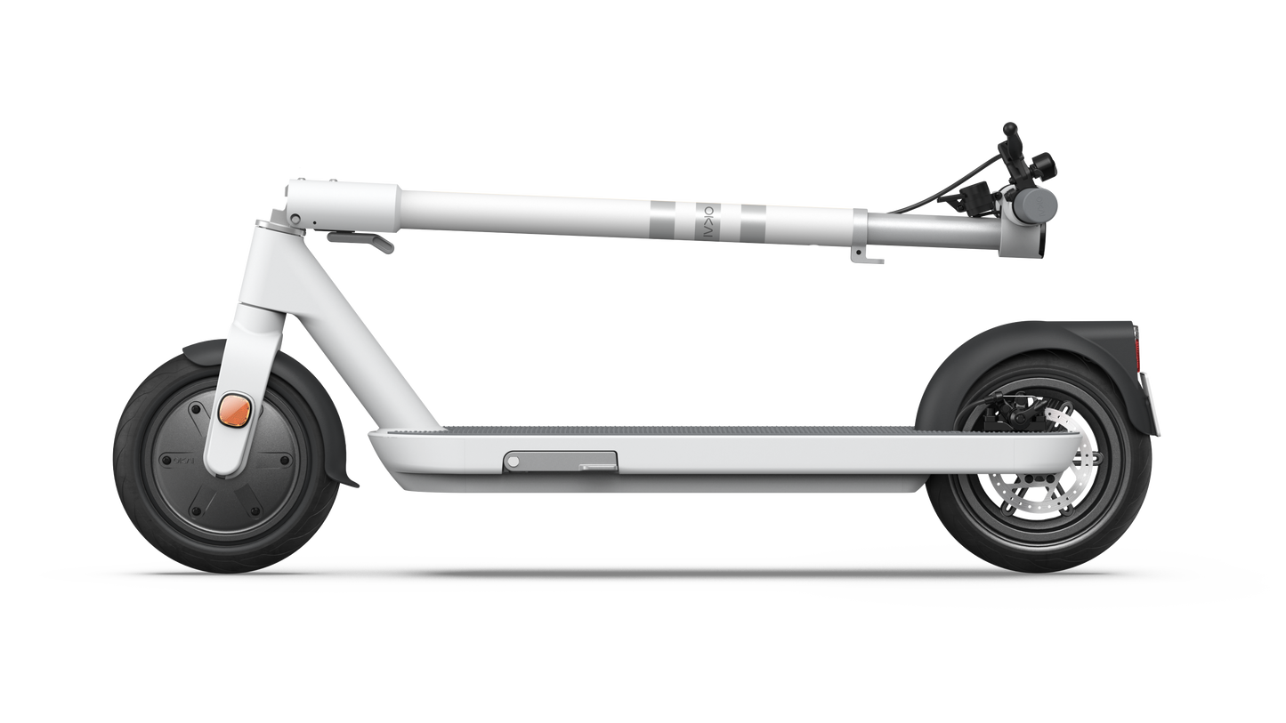 Foldable Electric Scooter w/18.6 Miles Max Operating Range & 15.5 mph Max Speed - White