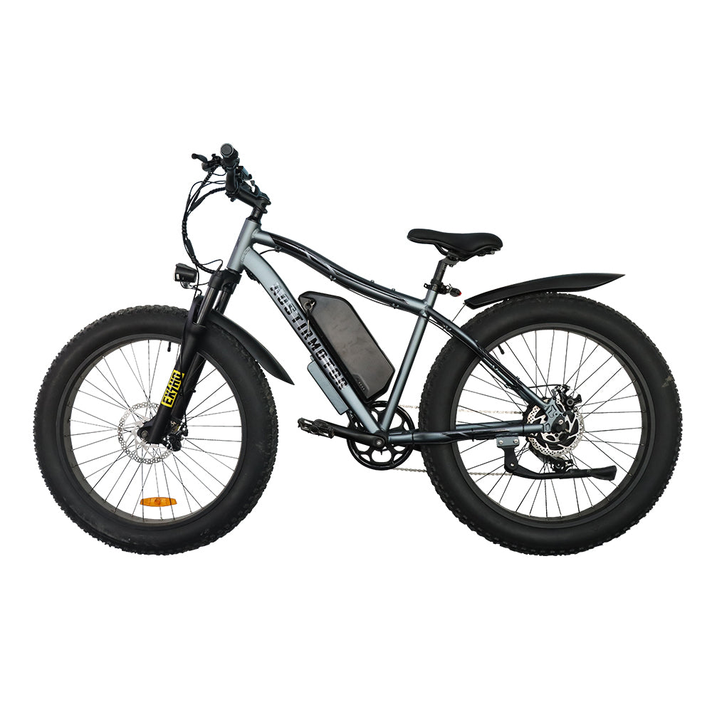AOSTIRMOTOR S07-MAX 26' 1000W Electric Bike Fat Tire P7 48V 20AH Removable Lithium Battery for Adults with Detachable Rear Rack Fender(Gray)
