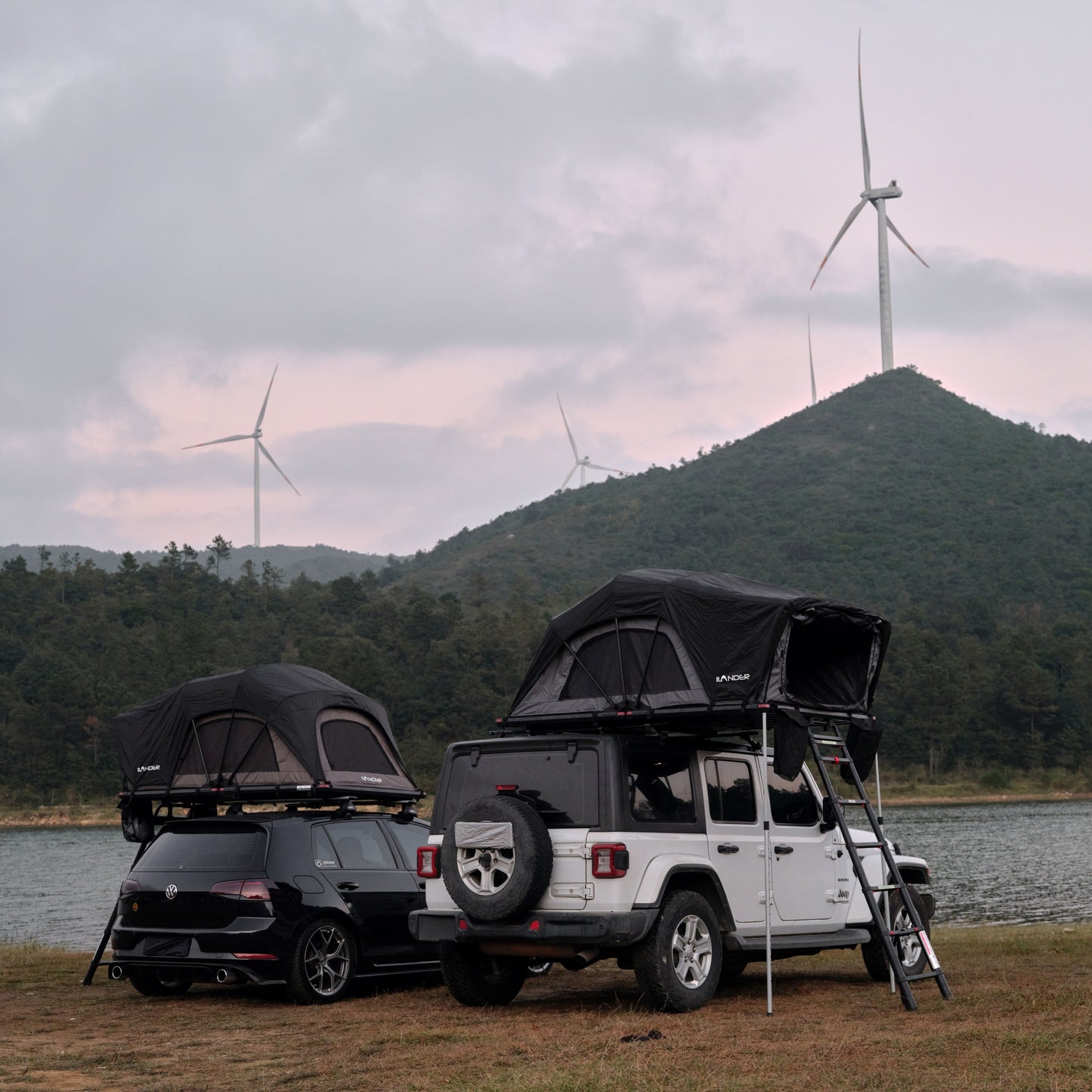 ILANDER Lite Cruiser Roof Top Tent 140cm, Entry level Overland Aluminium Fold Out Style Car Roof Tent for Sedan Van SUV Truck Camping Waterproof,Windproof ,Sturdy