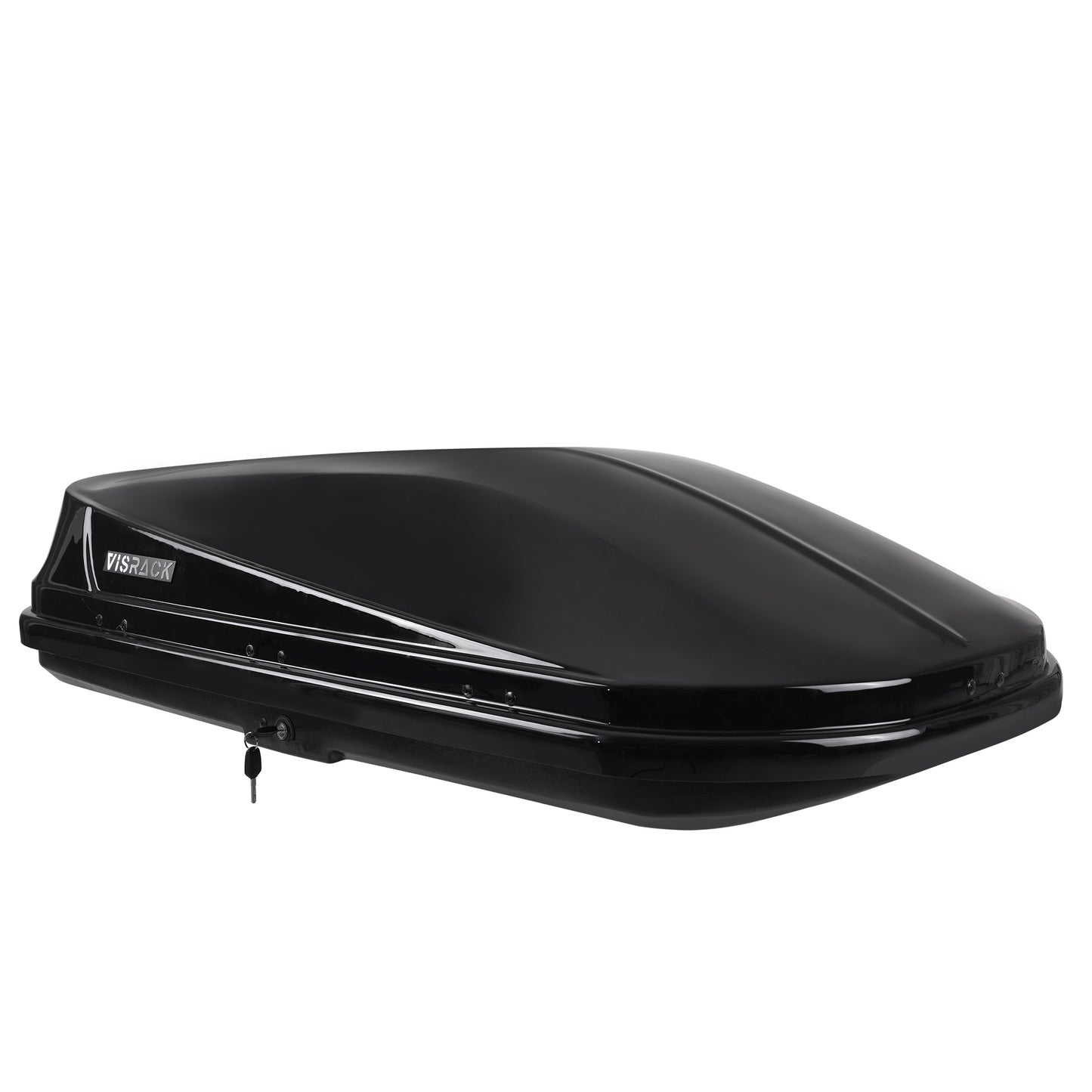 VISRACK Hard Shell Roof Cargo Carrier with Security Keys, Roof Box, Cargo Box, 62 (L) x 31 (W) x 15(H) Inches, 14 Cubic Feet (Tool-Free Install), BLACK