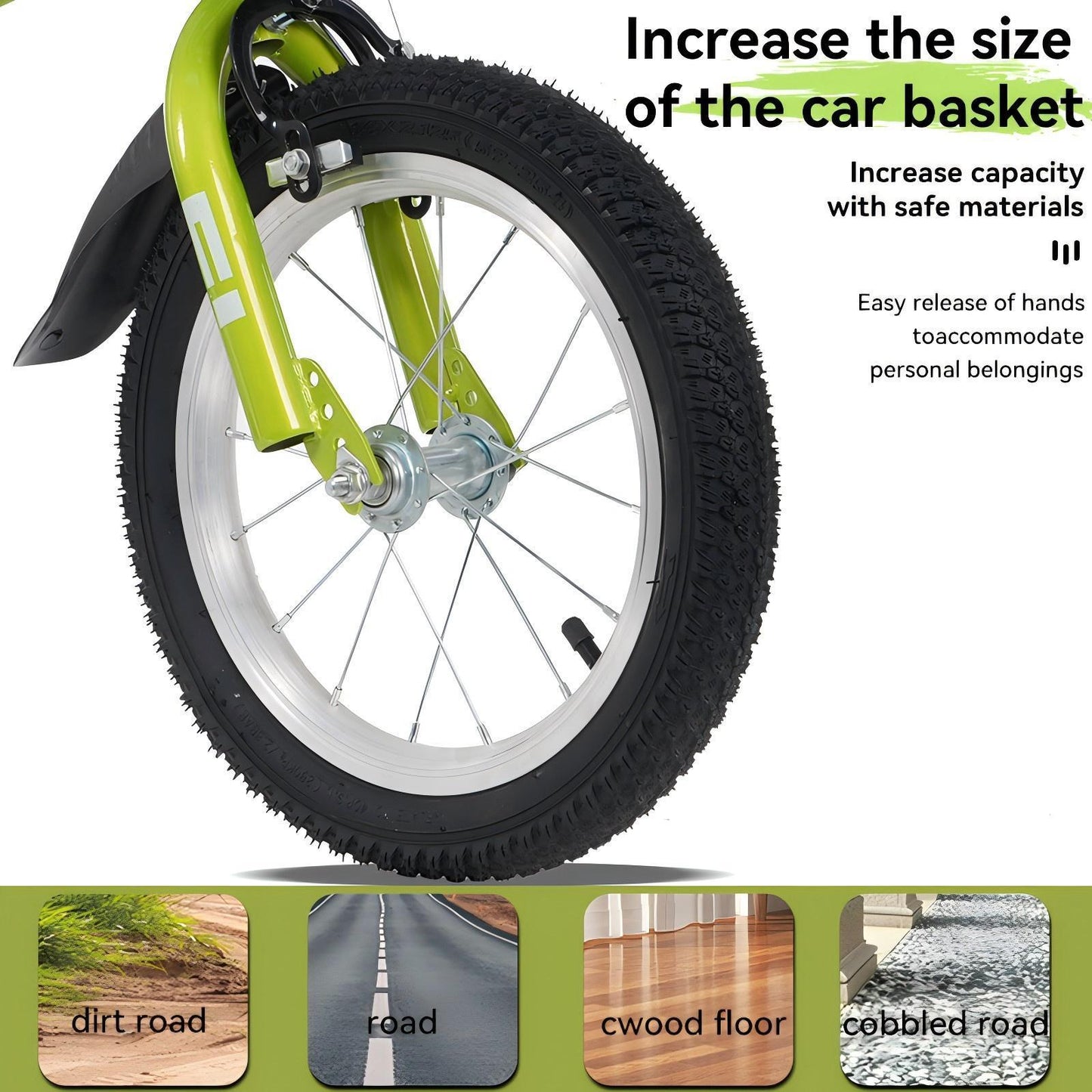 FKZNPJ 18 inch sporty kids bike with training wheels and stand Adjustable saddle Suitable for boys and girls aged 5-10 years tall Height 45-57 inches Available in a variety of colors