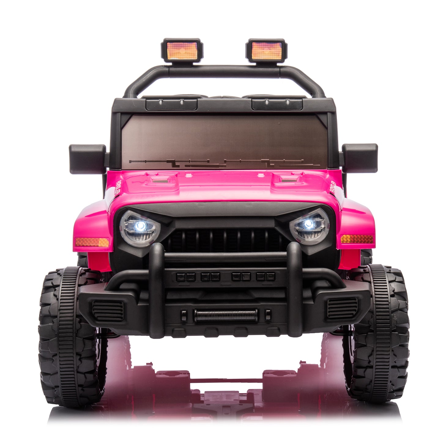 12V Kids Ride On Electric Car W/Parents Control,Dual drive, Four-wheel Suspension,With music,Bluetooth,MP3,USB,with headlights, steering wheel quick release,Slow start for Kids Aged 2-4.