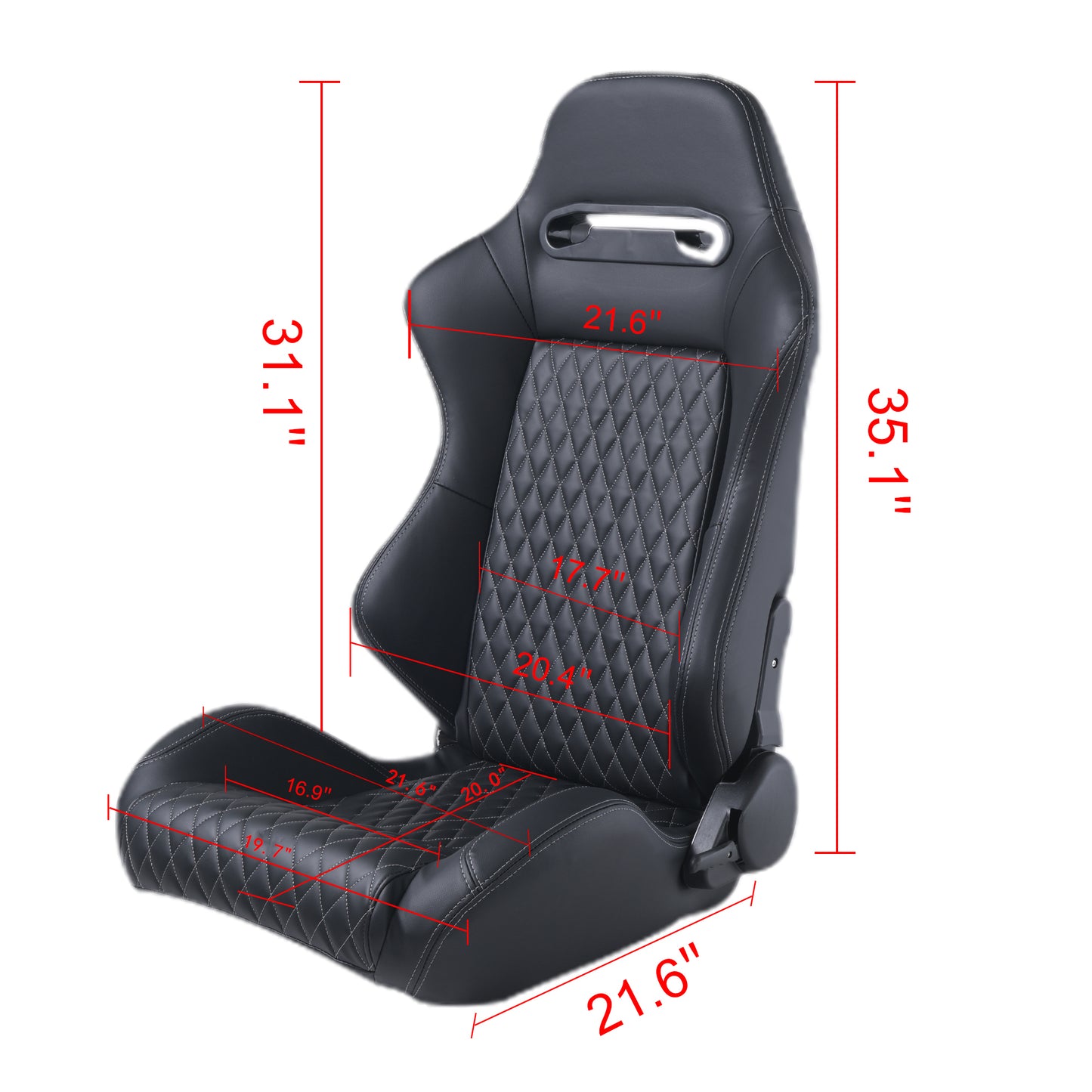 RACING SEAT SIMULATER LEATHER 2PCS