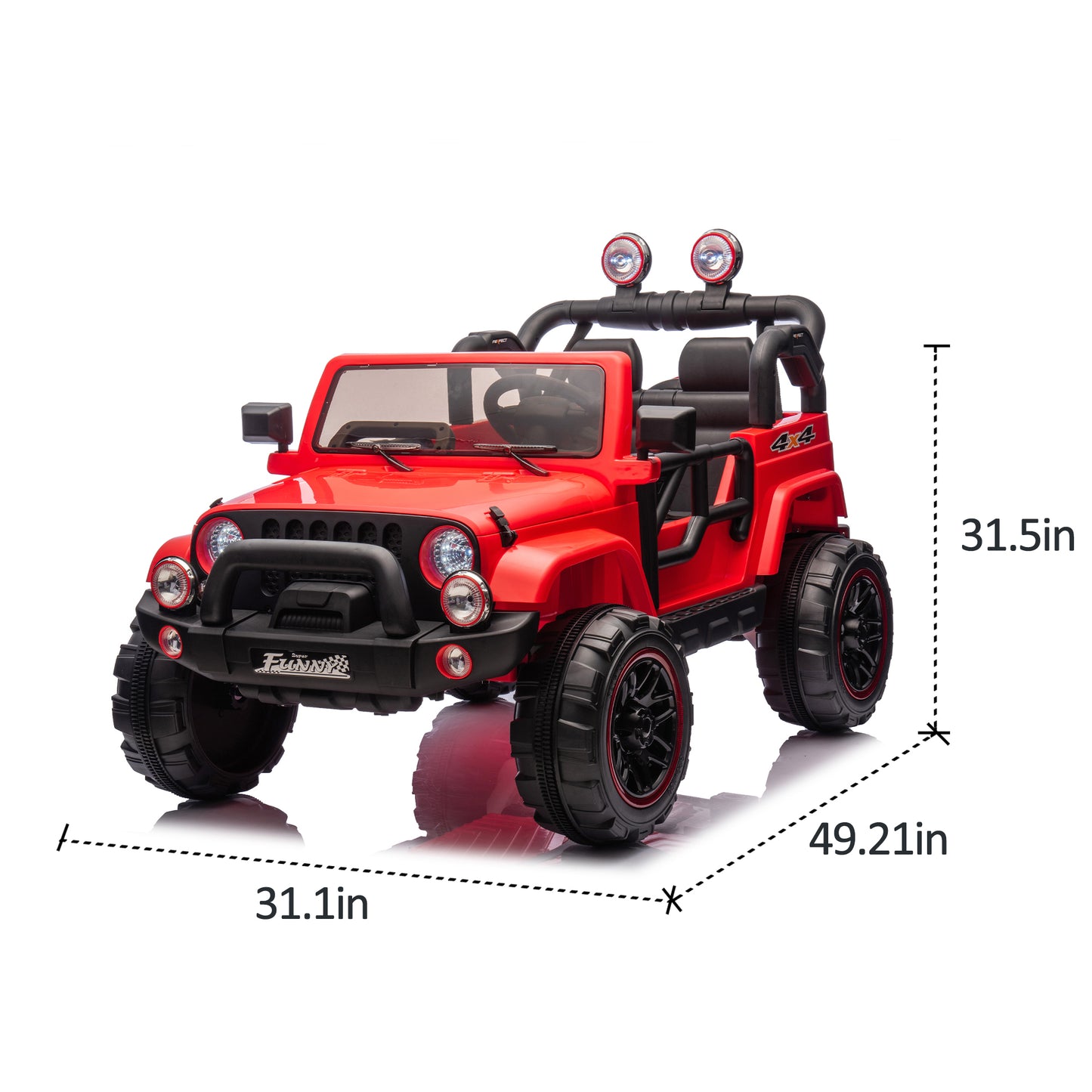 24V Kids Ride On Electric Car W/Parents Control,Seat width 19.09in,2WD,Rear suspension,Trunk storage,Portable pull rod,Light&Searchlight,Bluetooth,USB,Provide a speed of 2.5-4MPH for Kids Aged 3-8.