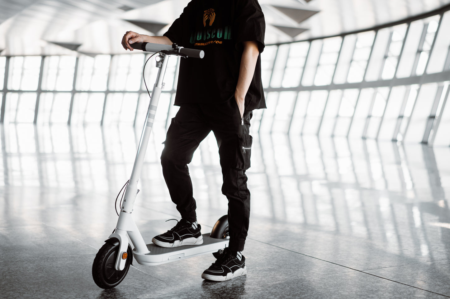 Foldable Electric Scooter w/18.6 Miles Max Operating Range & 15.5 mph Max Speed - White