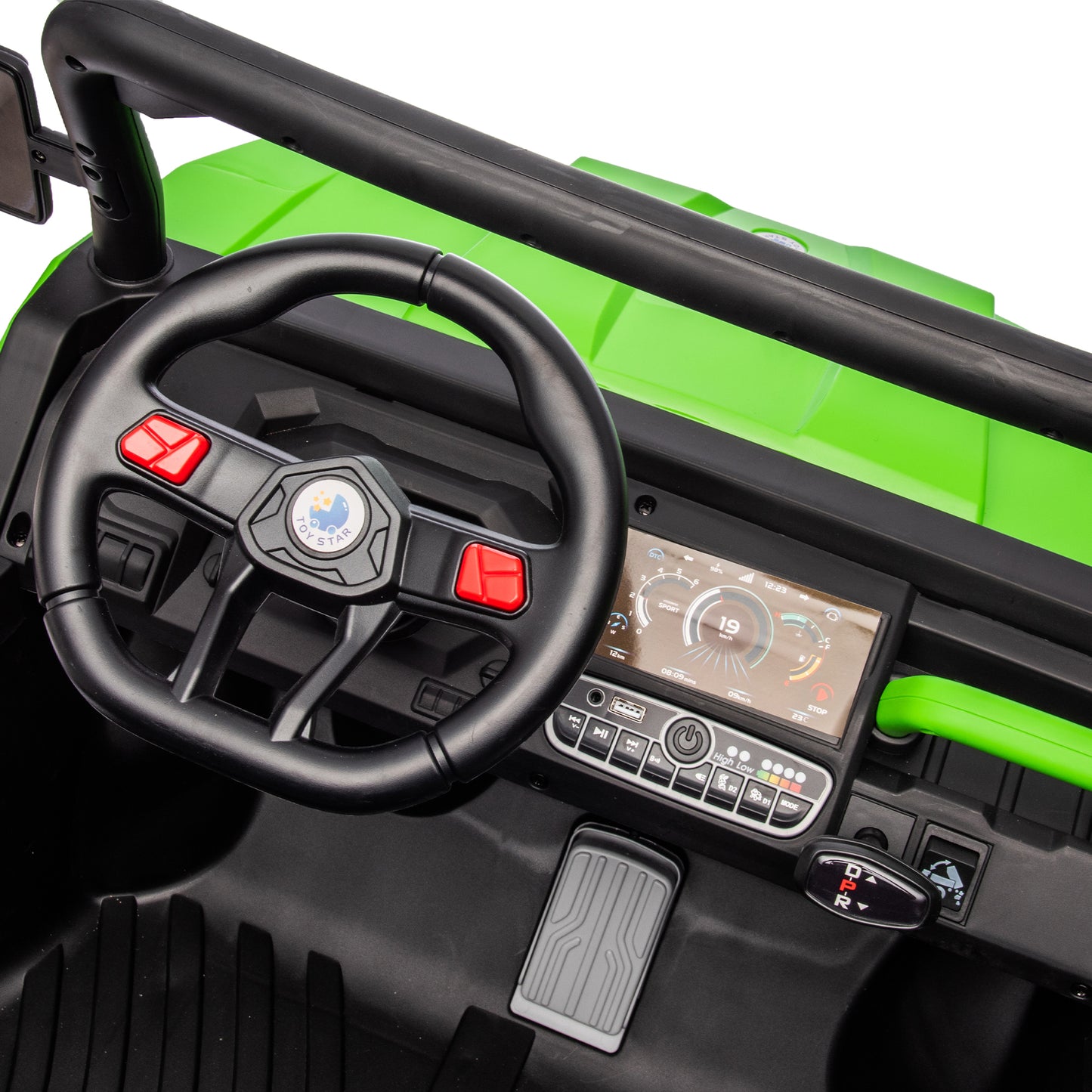 24V Ride On Truck 2 Seater Ride On UTV with 2x200W Motor Ride On Dump Truck with Dump Bed/Shovel Ride On Car with Remote Control Electric Vehicle with Non-slip tyre for Boys Girls
