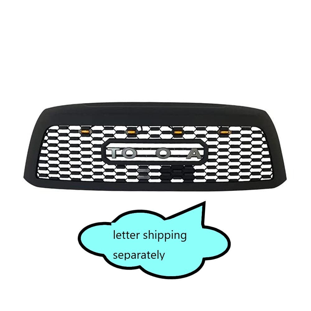 Front Grille For 2010 2011 2012 2013 2014 2015 2016 2017 2018 Toyota Sequoia TRD PRO Grille W/letters W/lights