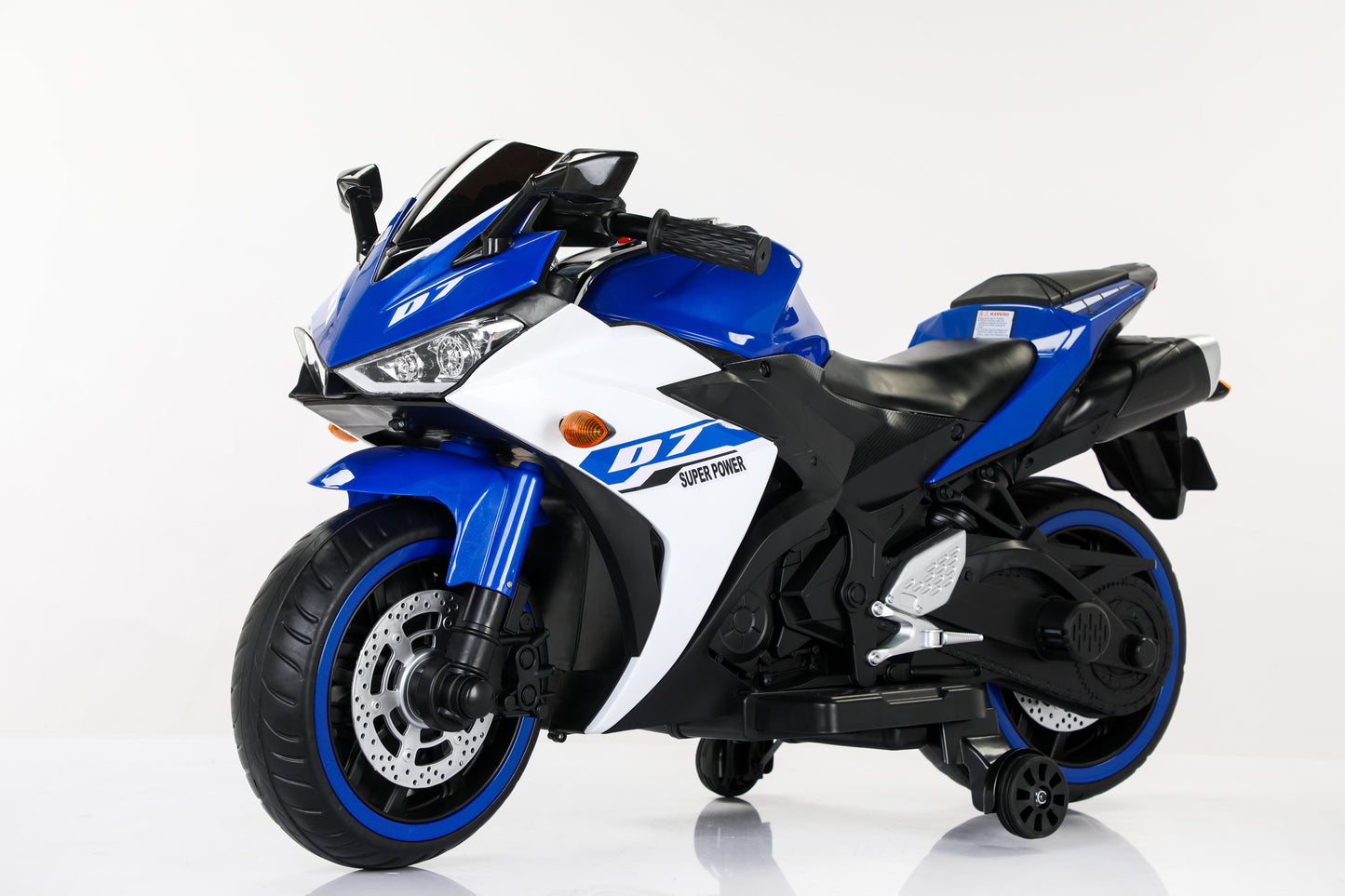 Electric motorcycle/ 12 V Kids toys motorcycle/Kids electric car/electric ride on toys for 3 4 5 6 years Boys Girls with Training Wheels/manual throttle/ drive by hand/Lighting wheels