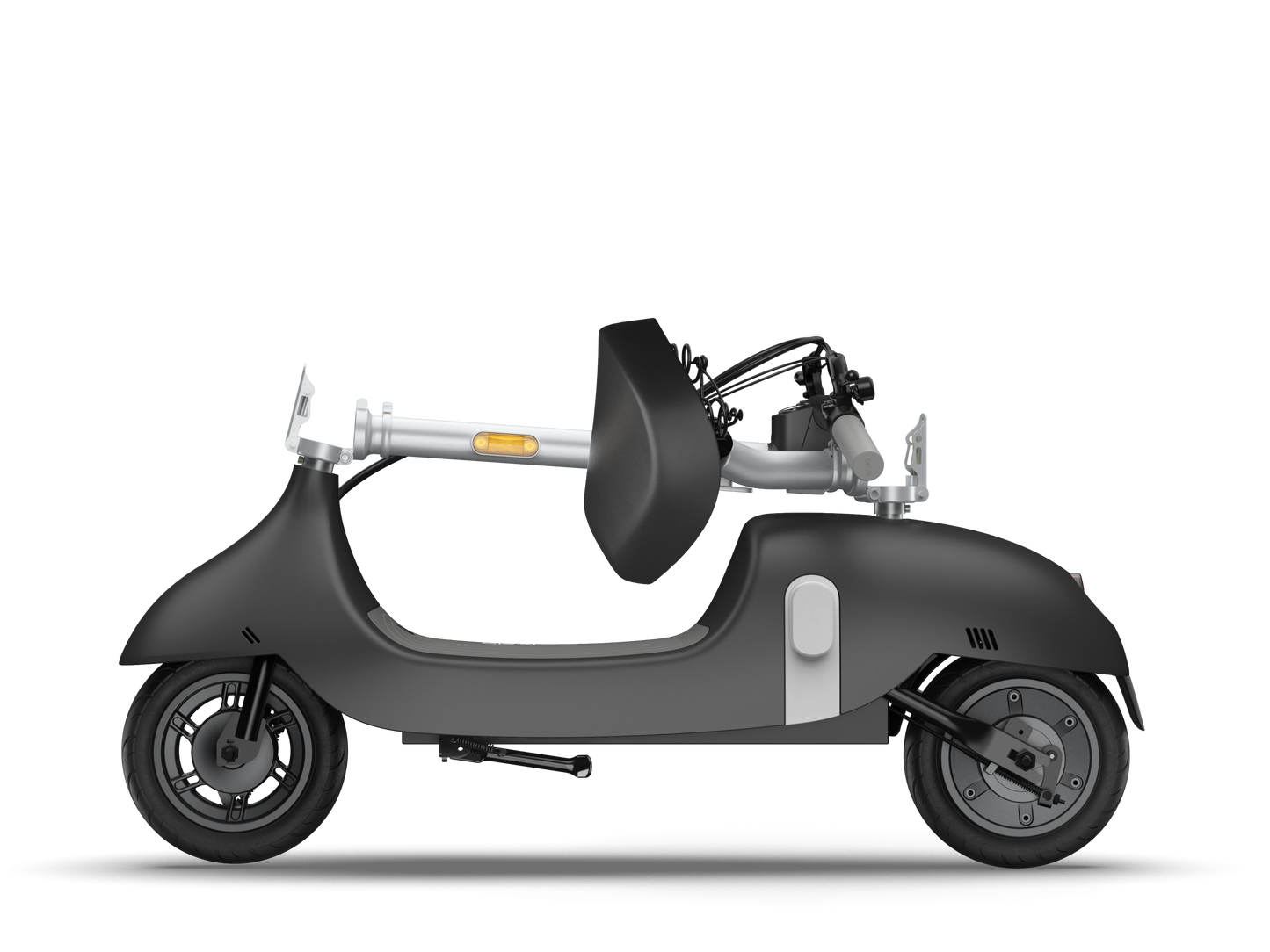 Electric Scooter with Foldable Seat w/35 Miles Operating Range & 15.5mph Max Speed - Black