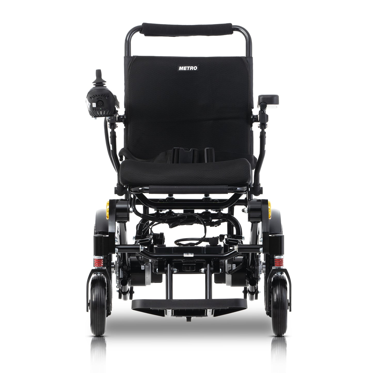 Intelligent Lightweight Foldable Electric Wheelchairs, Compact Power Wheelchair, Portable Folding Carry Wheelchair--GLOSS BLACK
