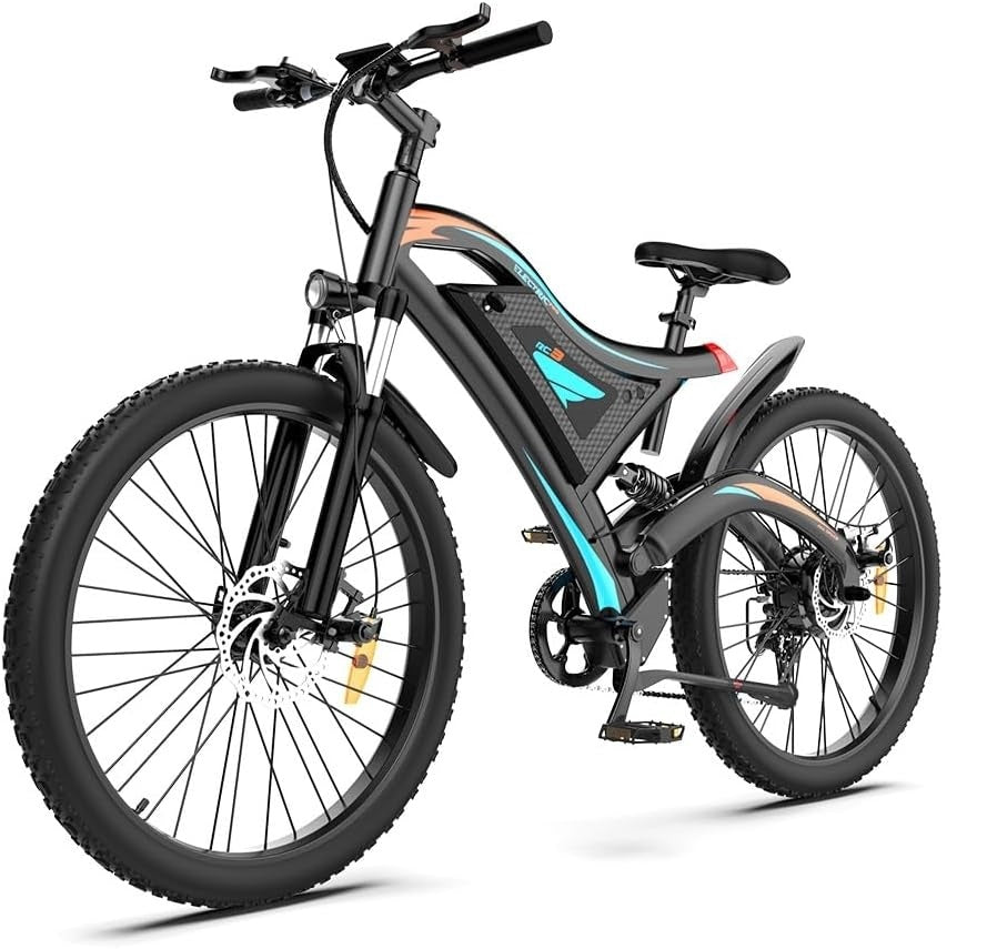 AOSTIRMOTOR Electric Bicycle 500W Motor 26' Fat Tire With 48V/15Ah Li-Battery S05
