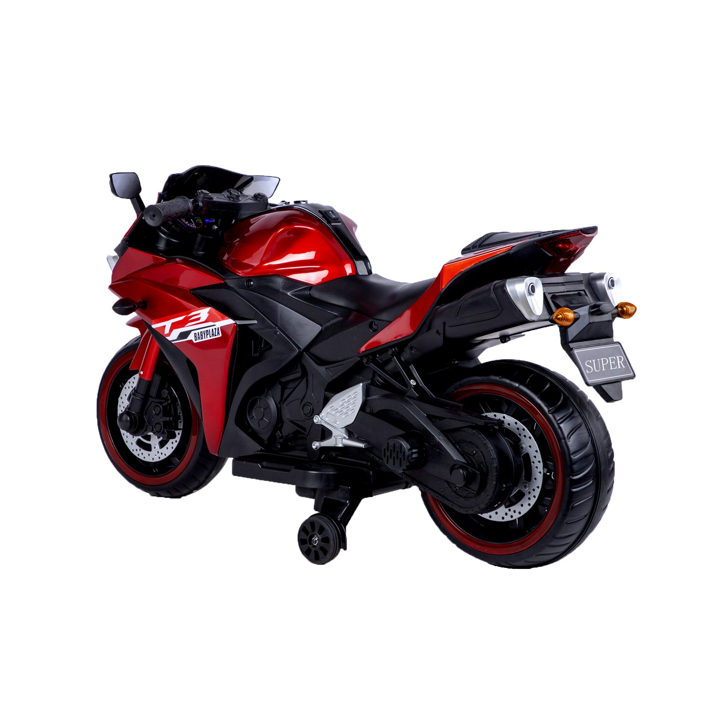 kids motorcycle 12V motorcycle for kids 3 4 5 6 years Boys Girls 12v7ah kids motorcycle ride on toy with Training Wheels/manual throttle/ drive by hand /Lighting wheels