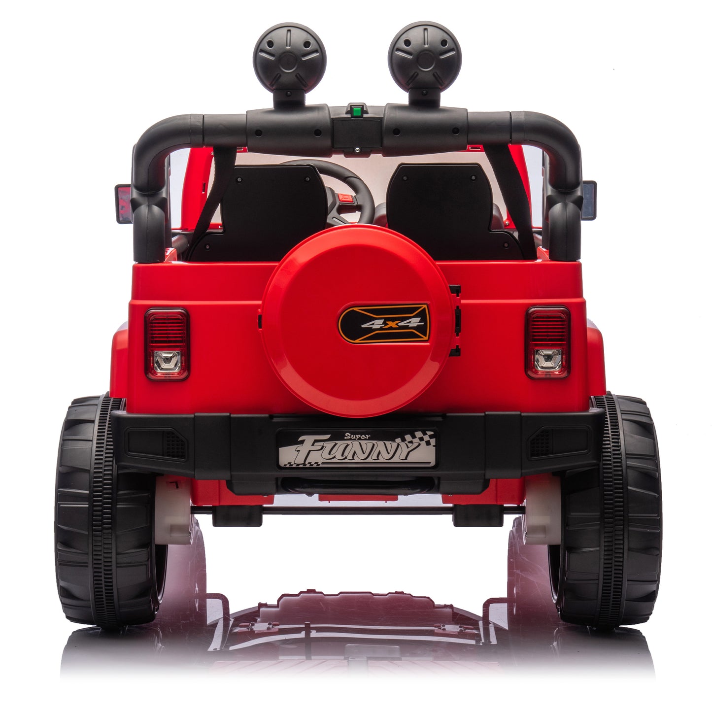 24V Kids Ride On Electric Car W/Parents Control,Seat width 19.09in,2WD,Rear suspension,Trunk storage,Portable pull rod,Light&Searchlight,Bluetooth,USB,Provide a speed of 2.5-4MPH for Kids Aged 3-8.