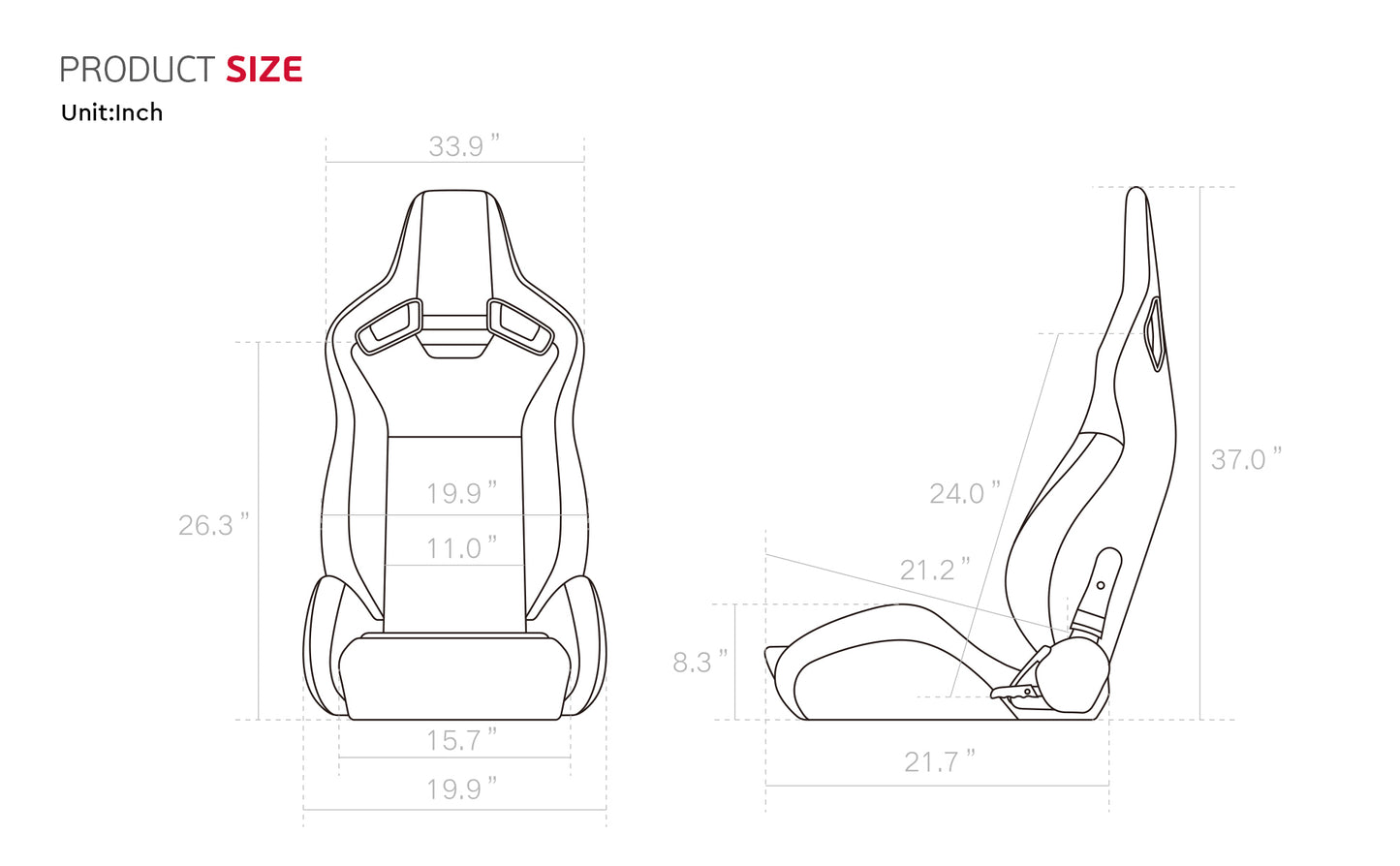 RACING SEAT , BUCKET SEATS,