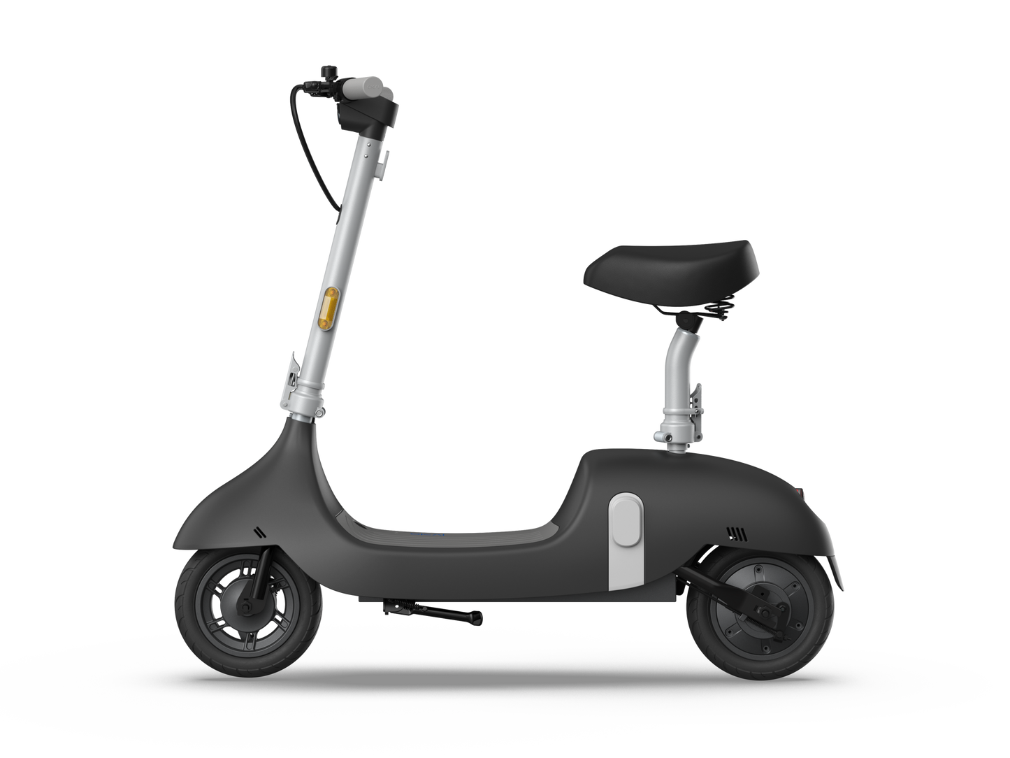 Electric Scooter with Foldable Seat w/35 Miles Operating Range & 15.5mph Max Speed - Black