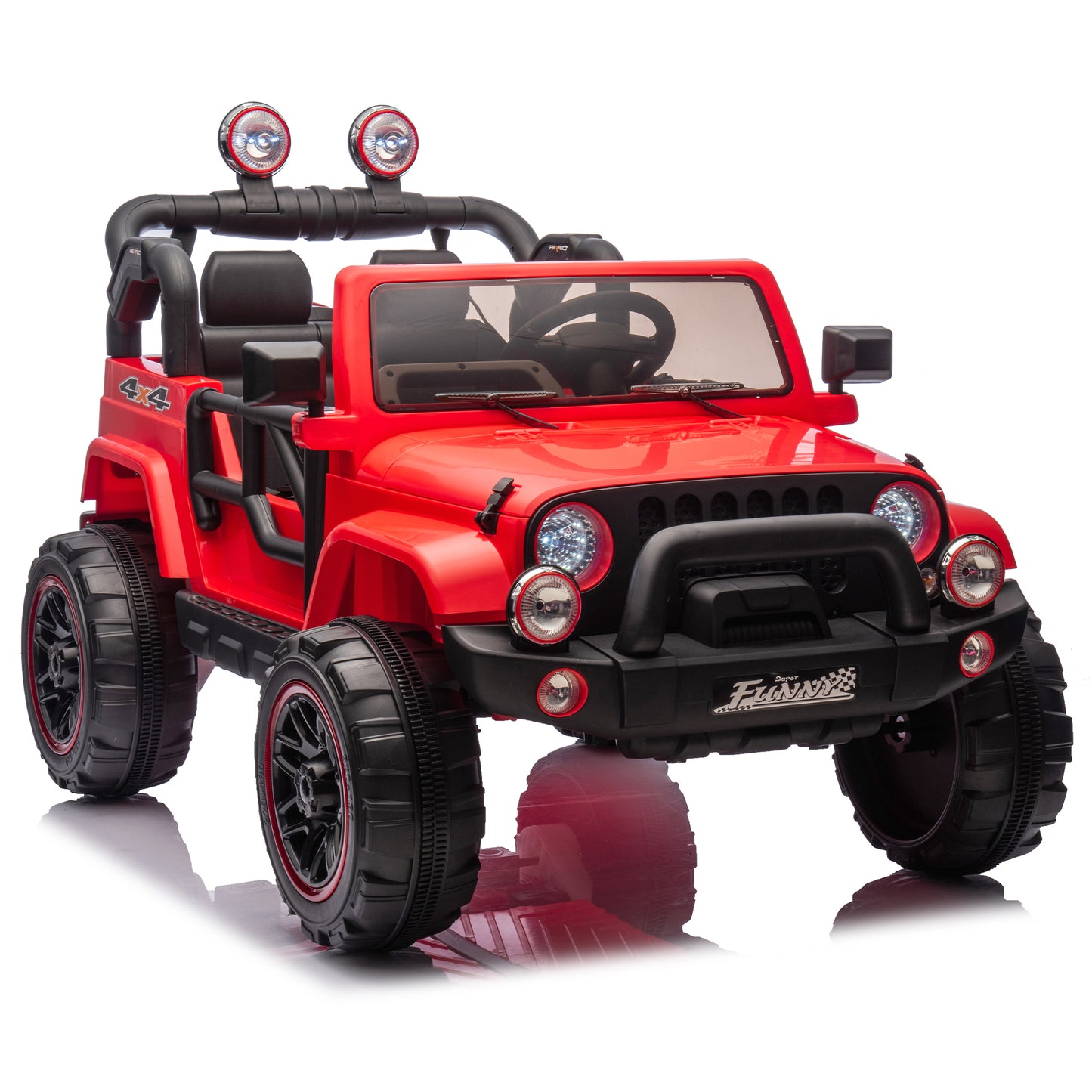 24V Kids Ride On Electric Car W/Parents Control,Seat width 19.09in,2WD,Rear suspension,Trunk storage,Portable pull rod,Light&Searchlight,Bluetooth,USB,Provide a speed of 2.5-4MPH for Kids Aged 3-8.