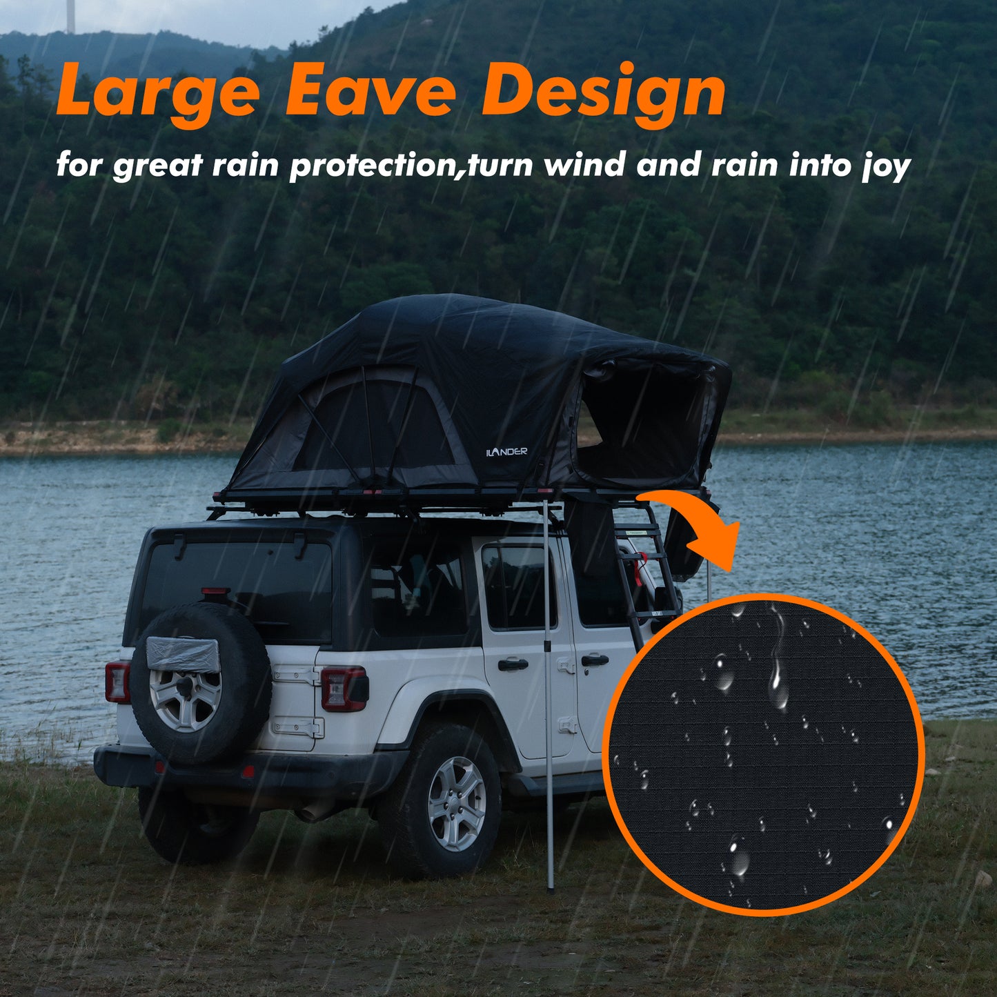 ILANDER Lite Cruiser Roof Top Tent 140cm, Entry level Overland Aluminium Fold Out Style Car Roof Tent for Sedan Van SUV Truck Camping Waterproof,Windproof ,Sturdy
