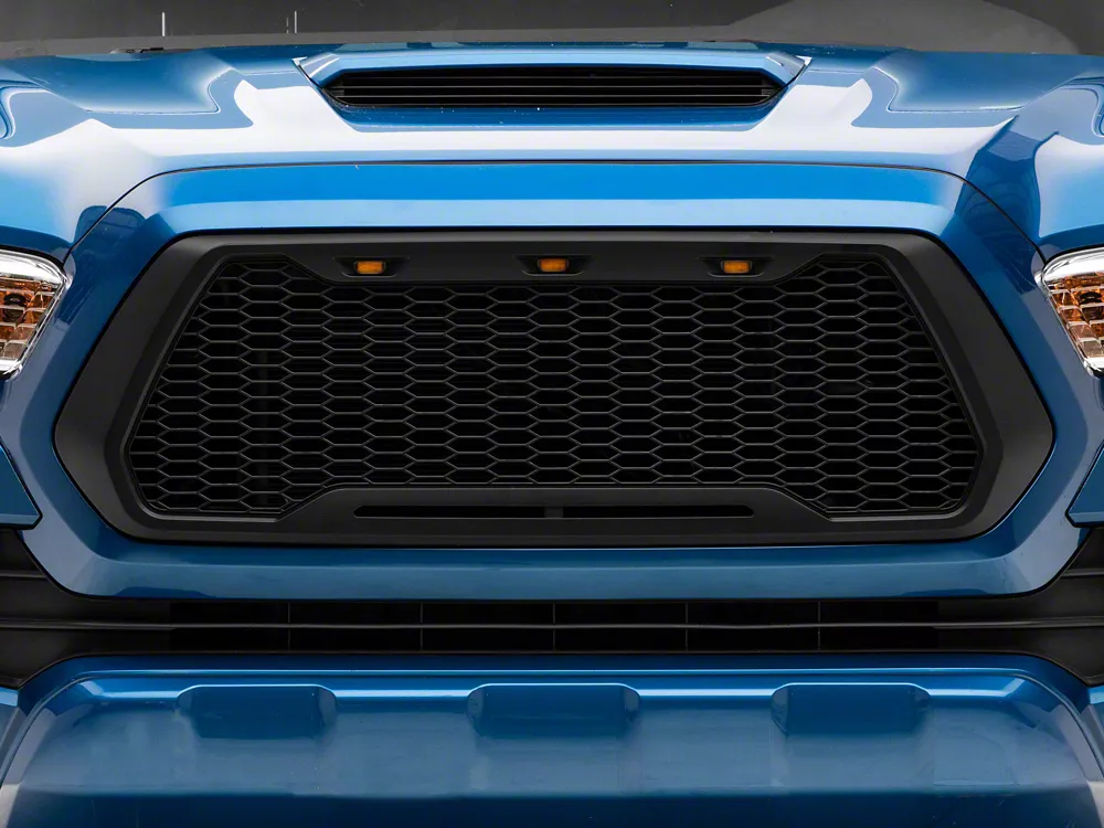 Black Mesh Grille For Toyota tacoma 2016 -2023 Not Fit Truck with Radar Behind the Badge
