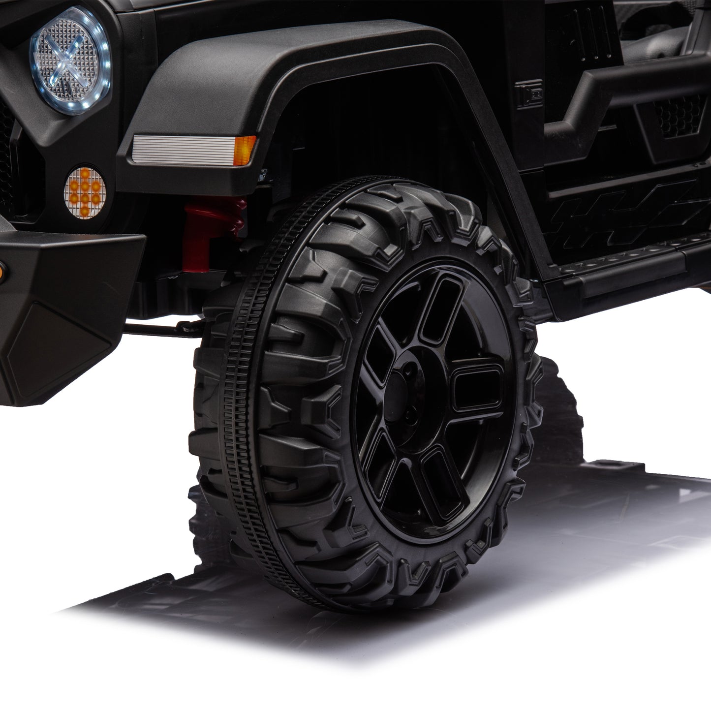 24V Ride On Large PickUp Truck car for Kids,ride On 4WD Toys with Remote Control,Parents Can Assist in Driving,Bluetooth music version,Pickup truck design with spacious storage in the rear.